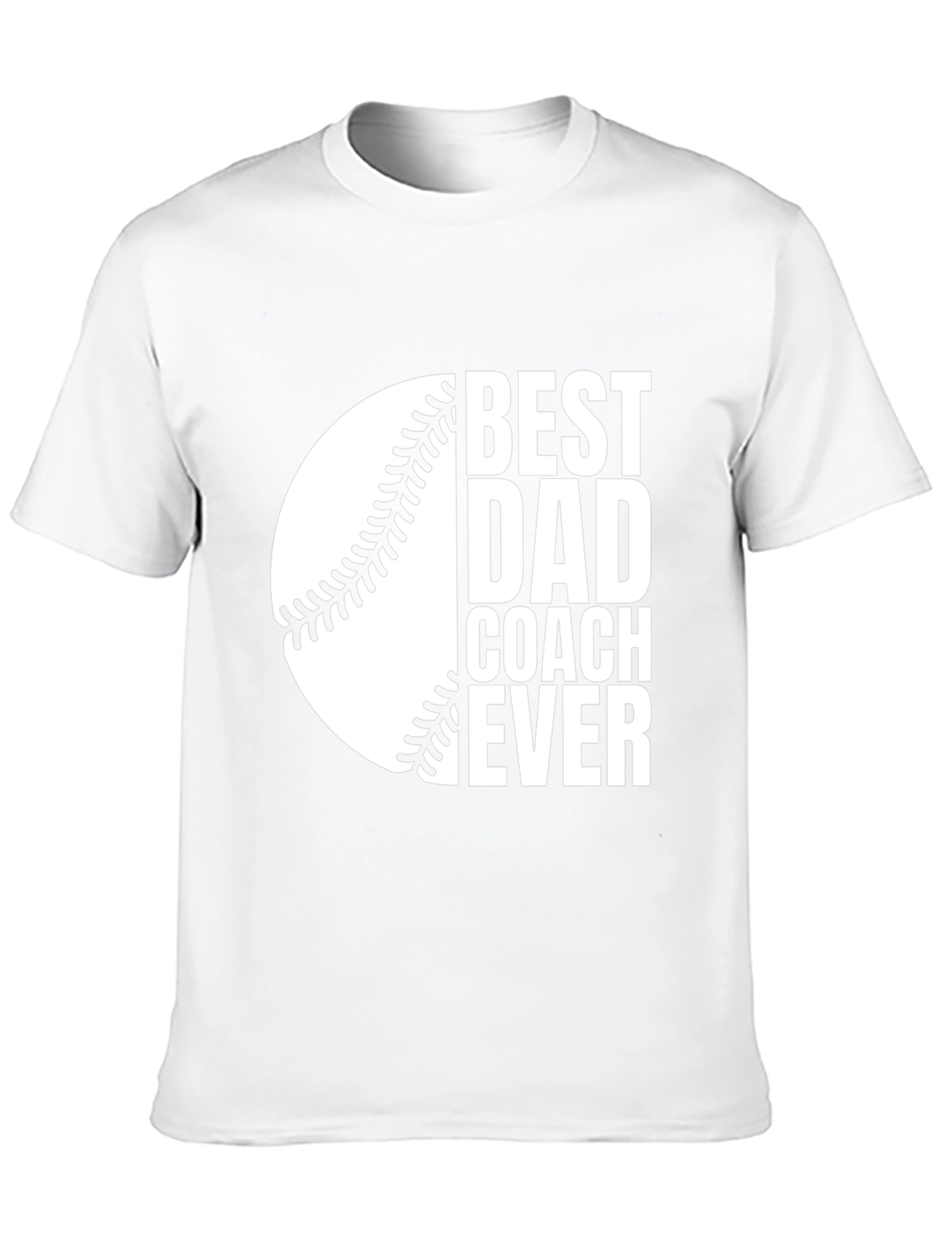 Best Dad Coach Ever T-Shirt - Baseball Design