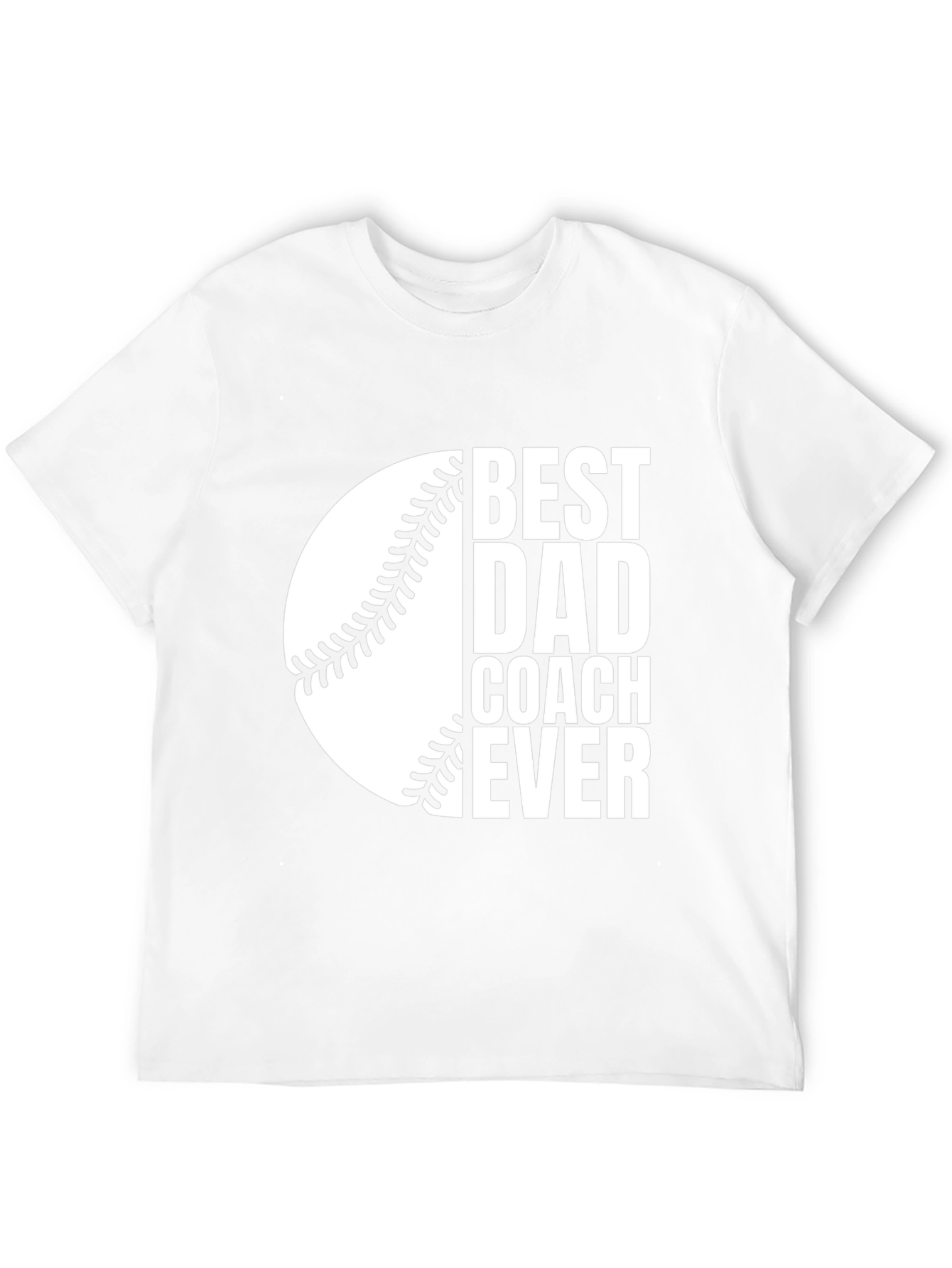 Best Dad Coach Ever T-Shirt - Baseball Design