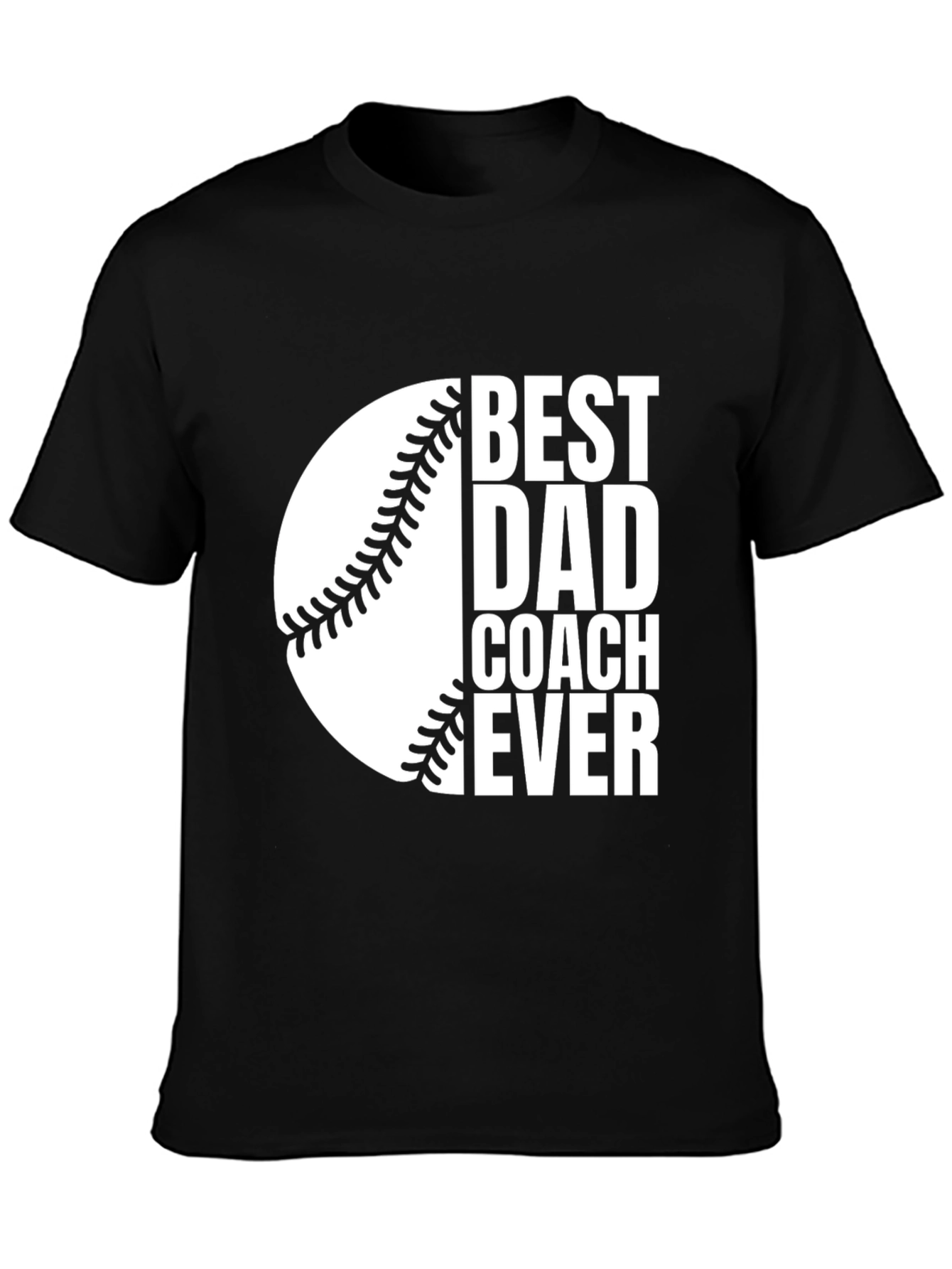 Best Dad Coach Ever T-Shirt - Baseball Design