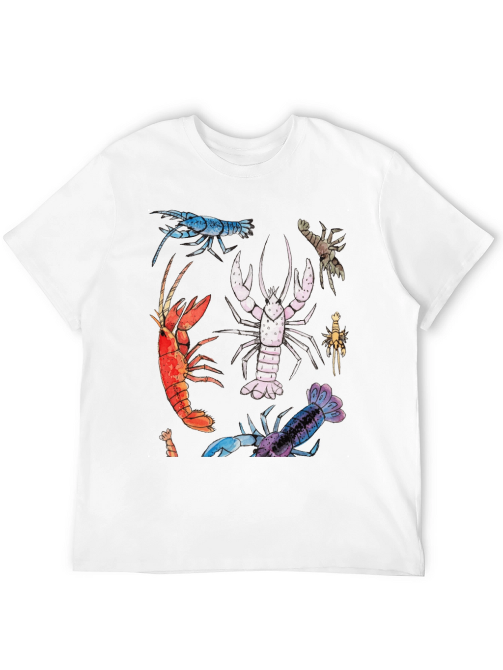 Lobster Graphic Tee - Black Cotton T-Shirt