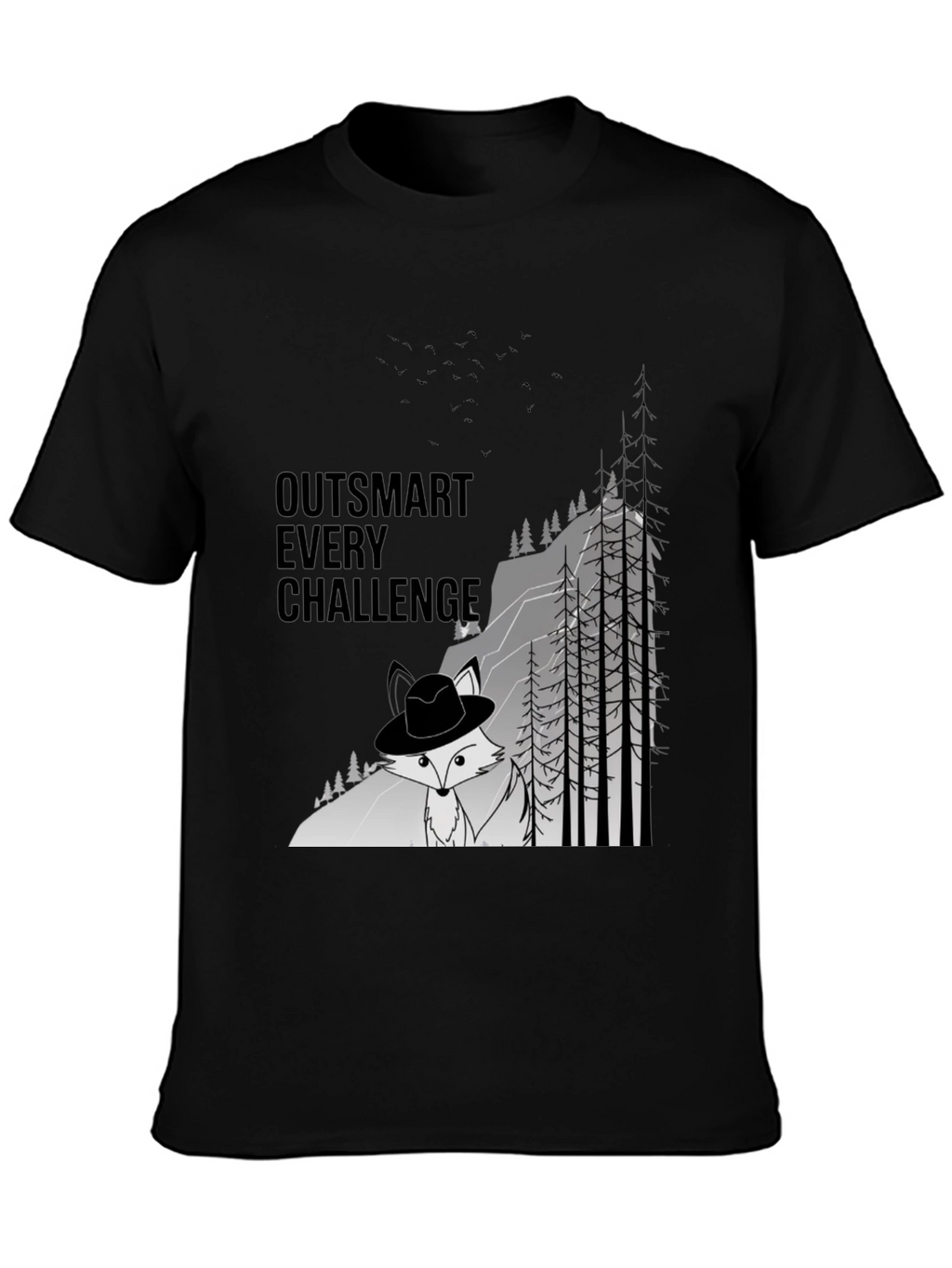 Outsmart Challenge Black Graphic Tee