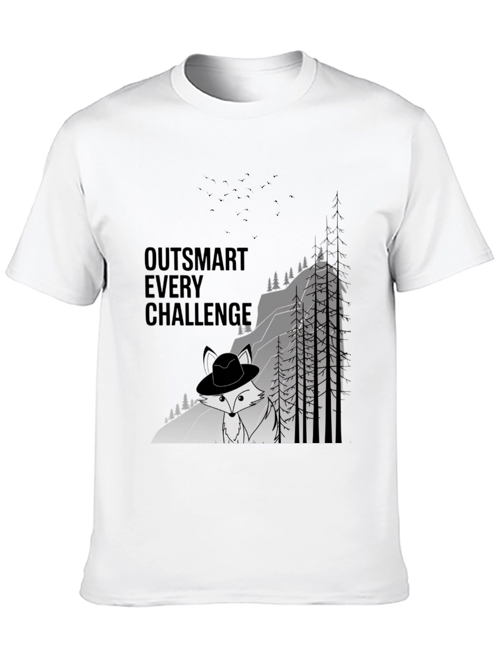 Outsmart Challenge Black Graphic Tee