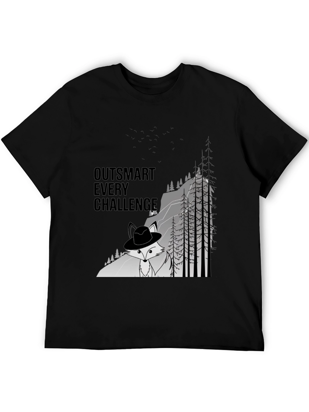 Outsmart Challenge Black Graphic Tee