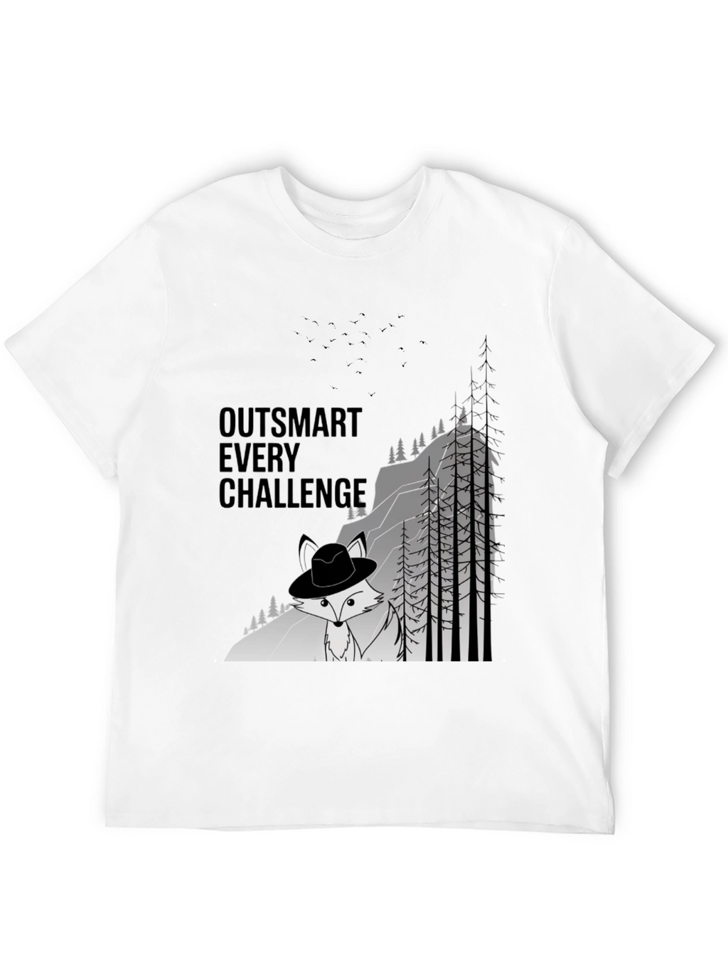 Outsmart Challenge Black Graphic Tee