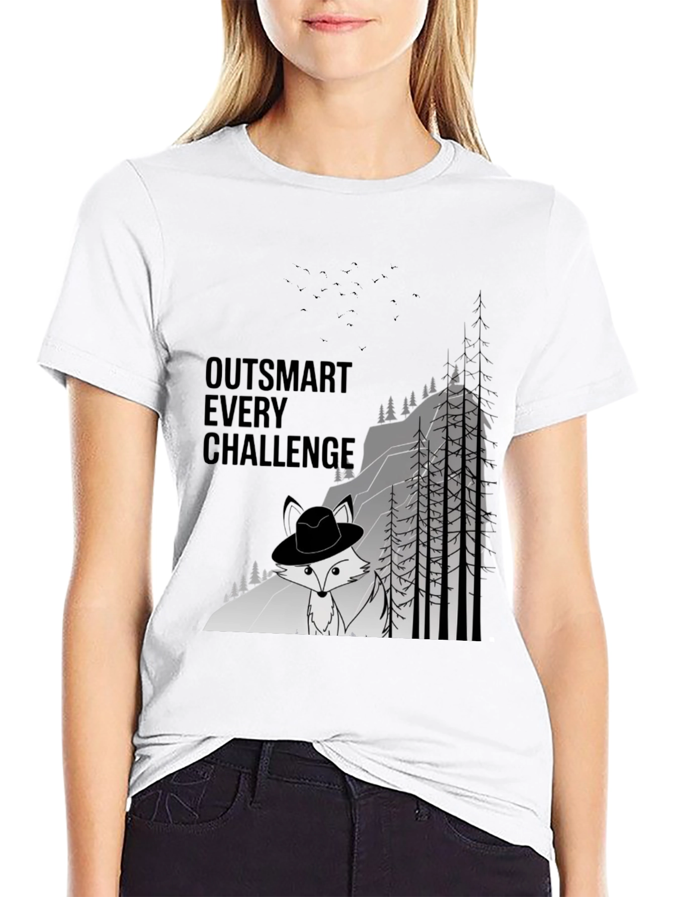 Outsmart Challenge Black Graphic Tee