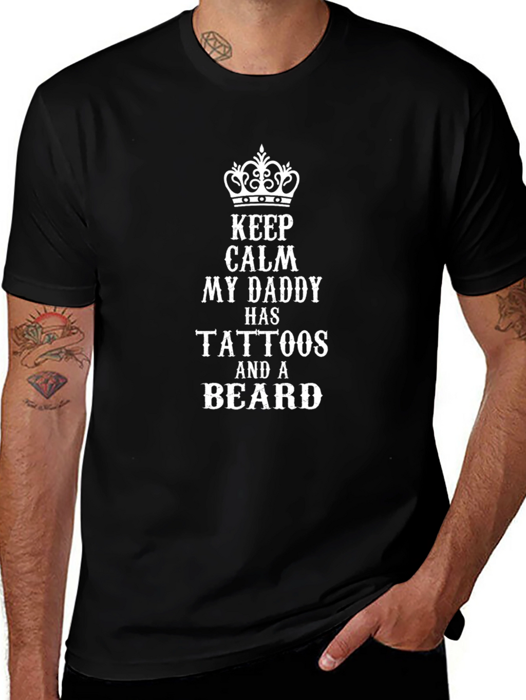 Tattooed Daddy T-Shirt - Keep Calm Novelty Tee
