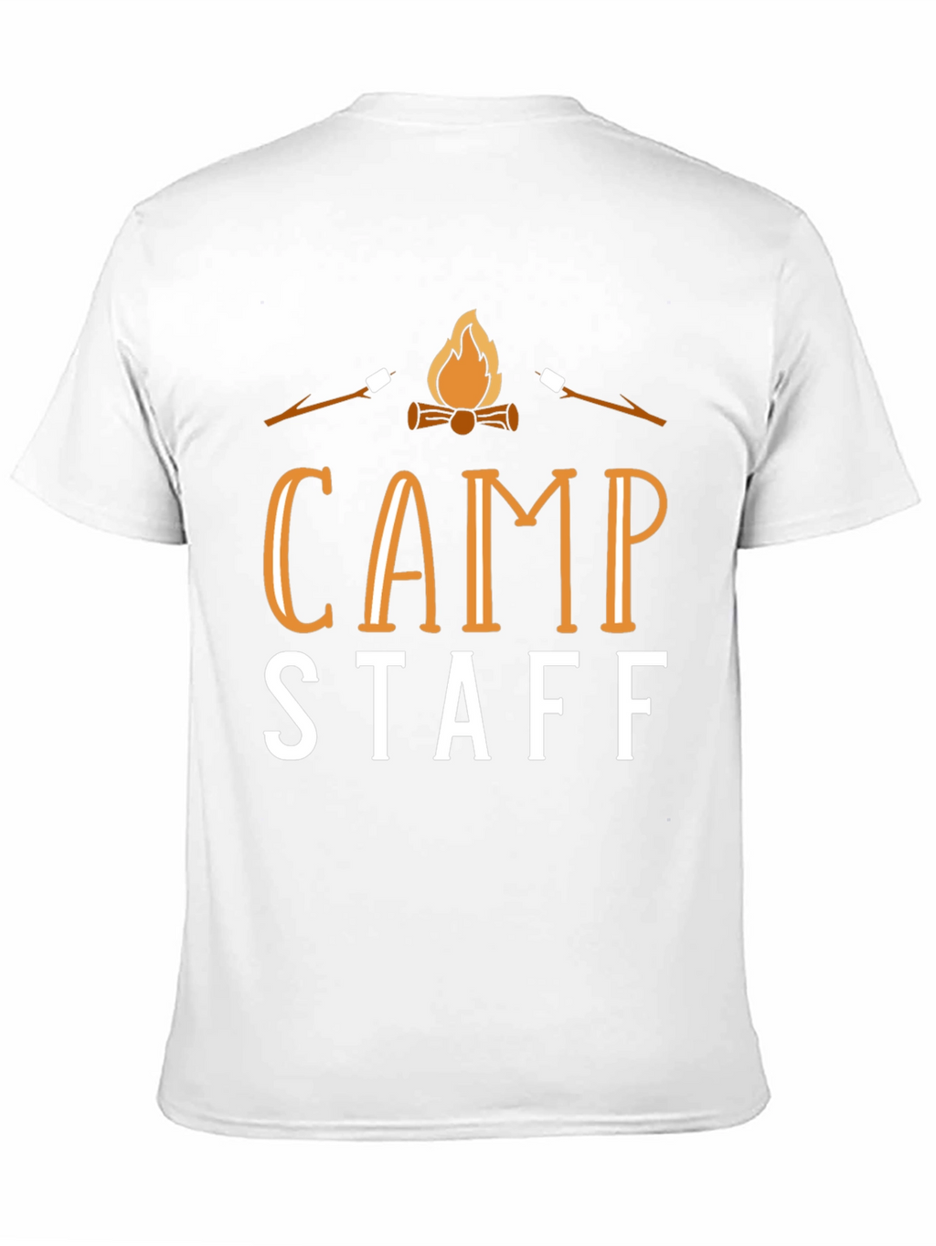 Camp Staff Black T-Shirt - Marshmallow Roast Design