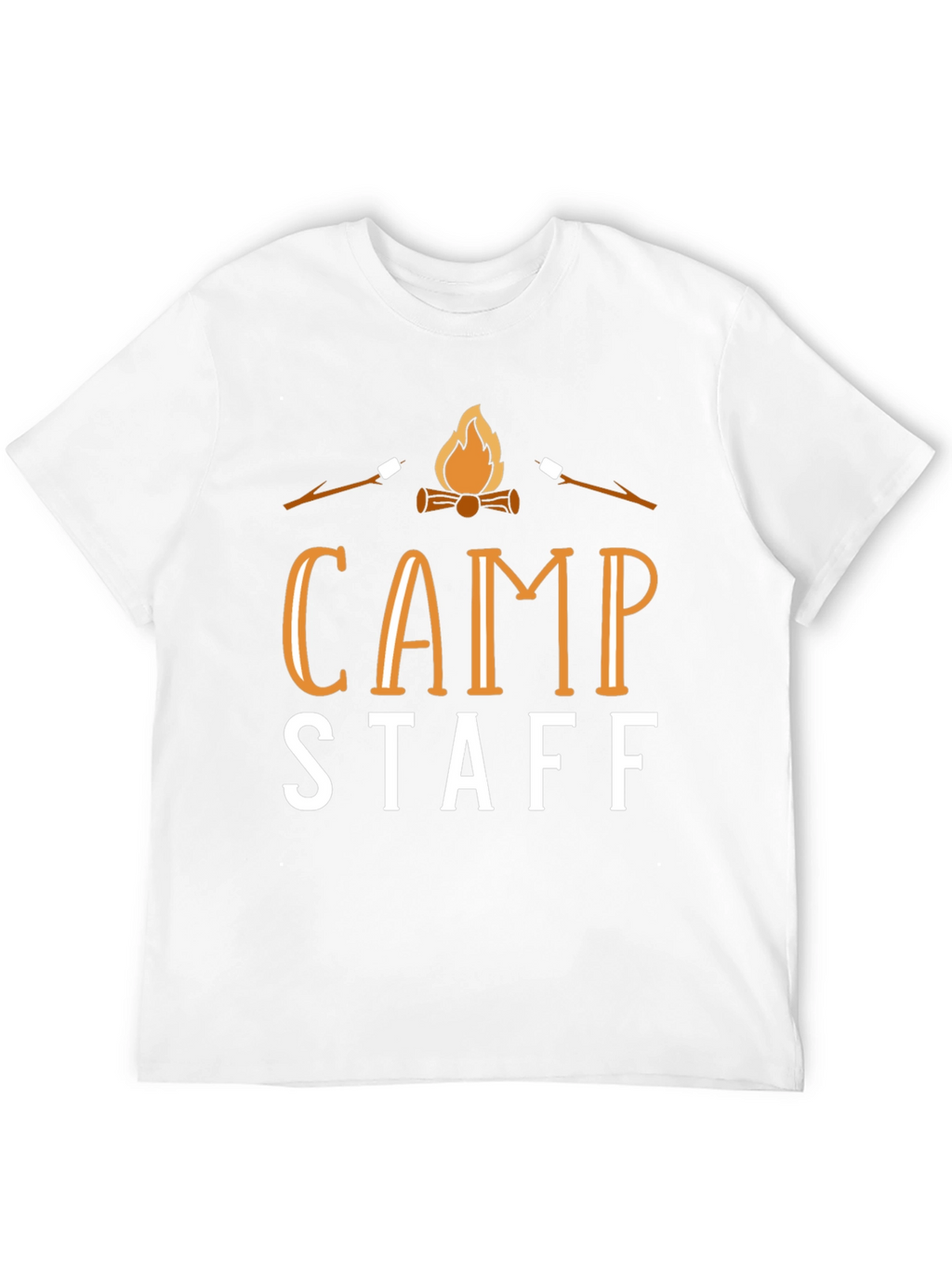 Camp Staff Black T-Shirt - Marshmallow Roast Design