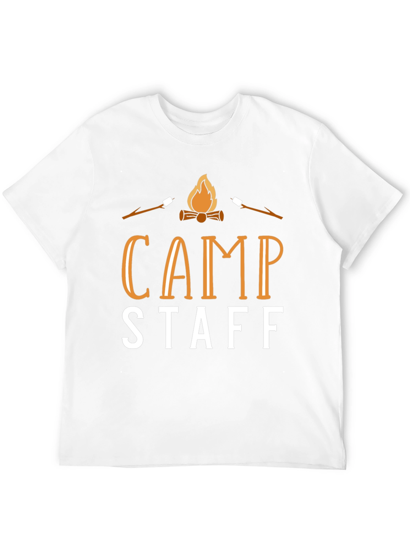 Camp Staff Black T-Shirt - Marshmallow Roast Design