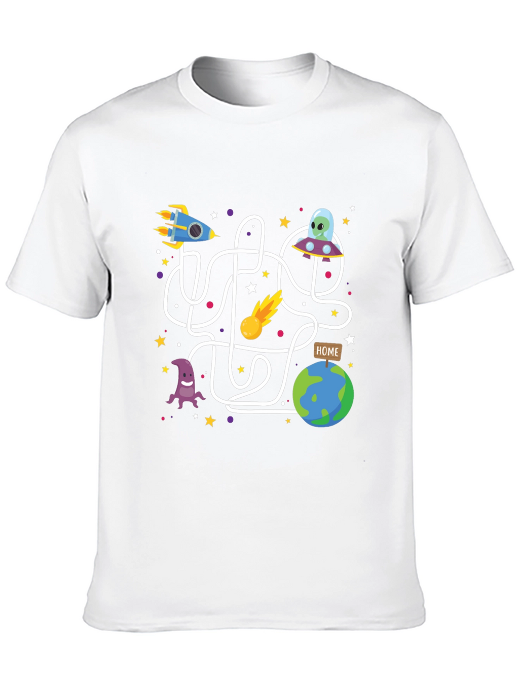 Space Maze Graphic Tee - Black