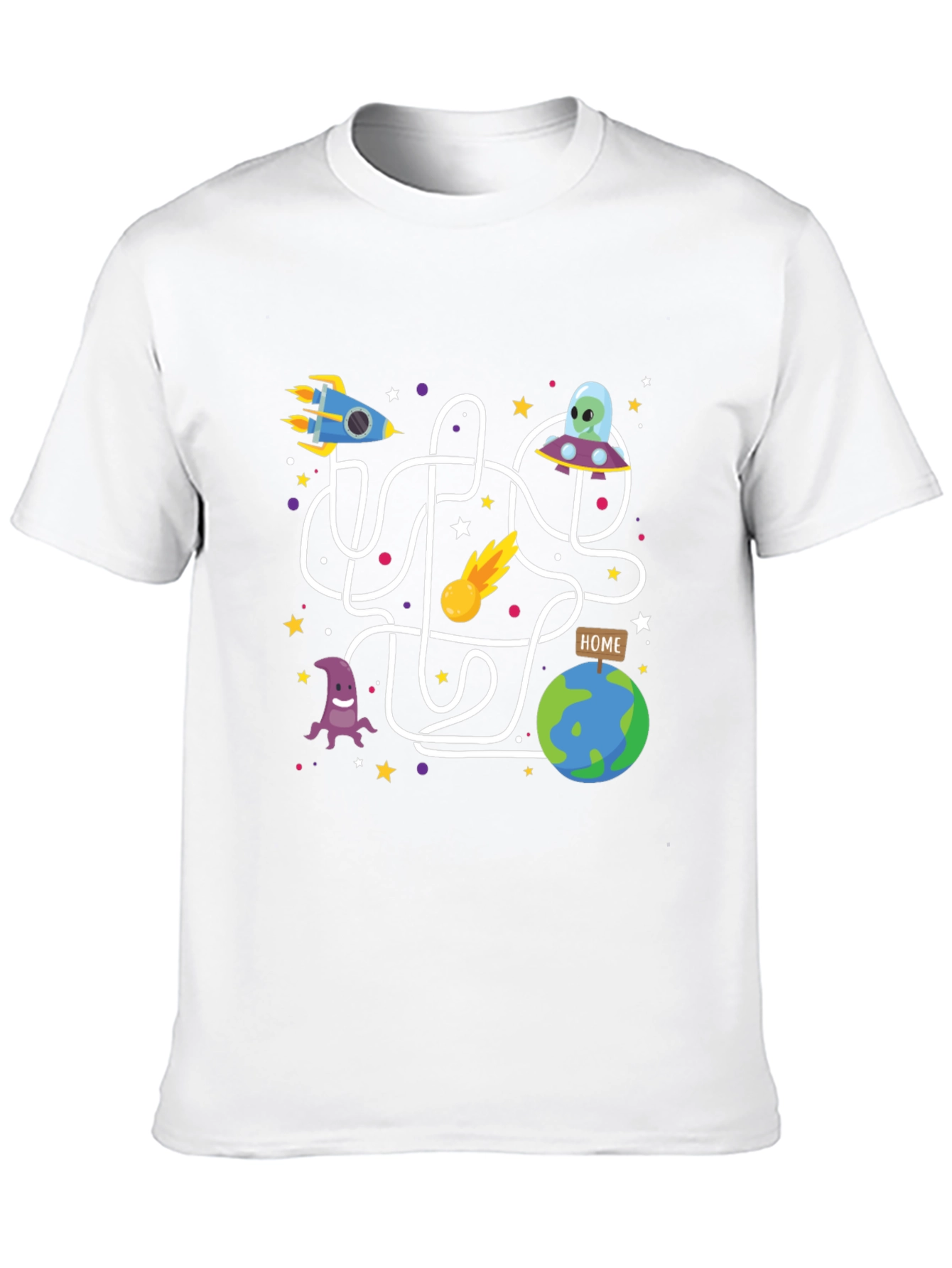 Space Maze Graphic Tee - Black