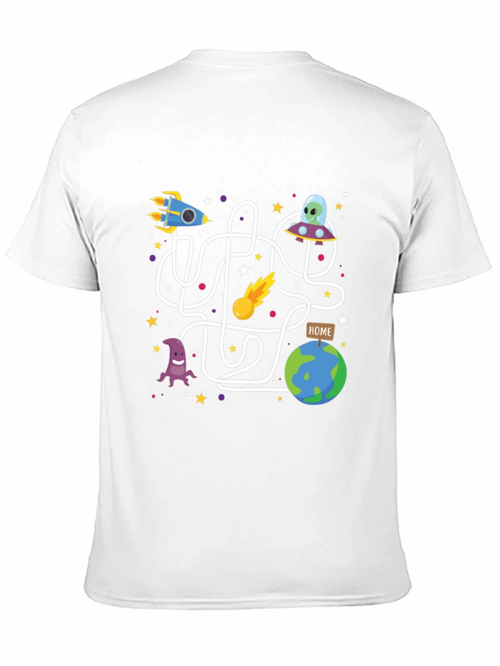 Space Maze Graphic Tee - Black