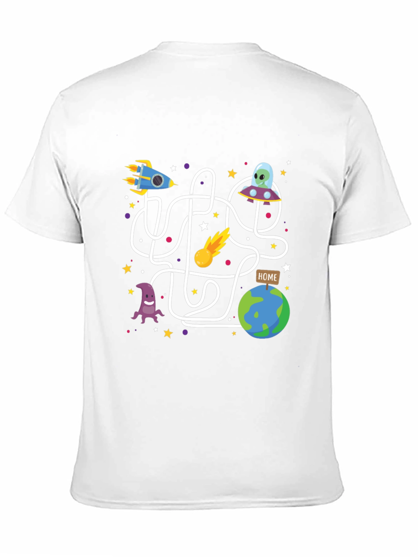 Space Maze Graphic Tee - Black