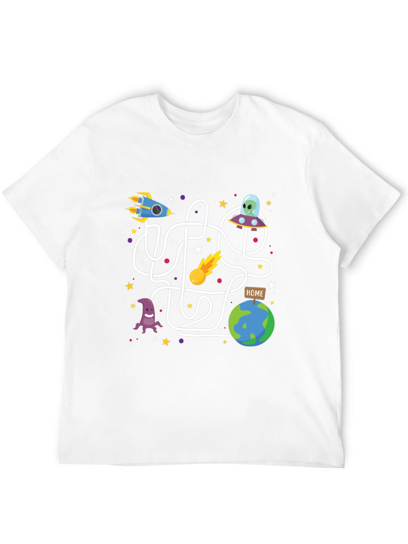 Space Maze Graphic Tee - Black