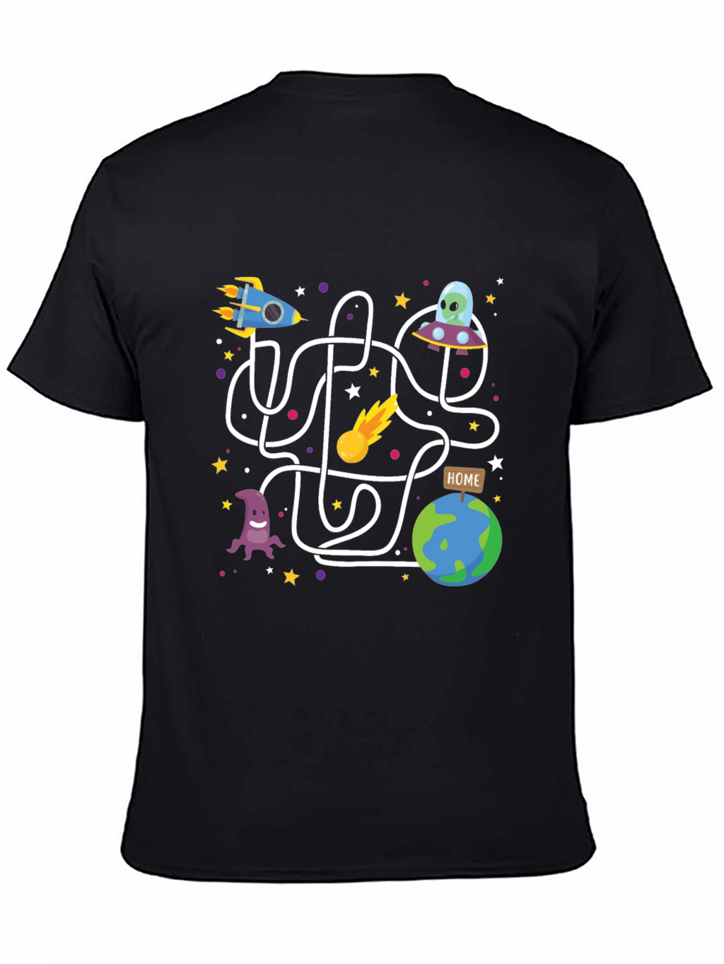 Space Maze Graphic Tee - Black