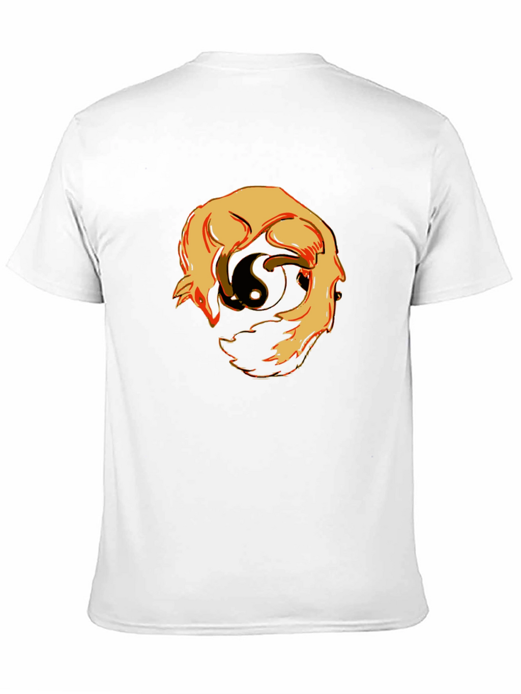 Yin Yang Wolves Graphic T-Shirt - Black