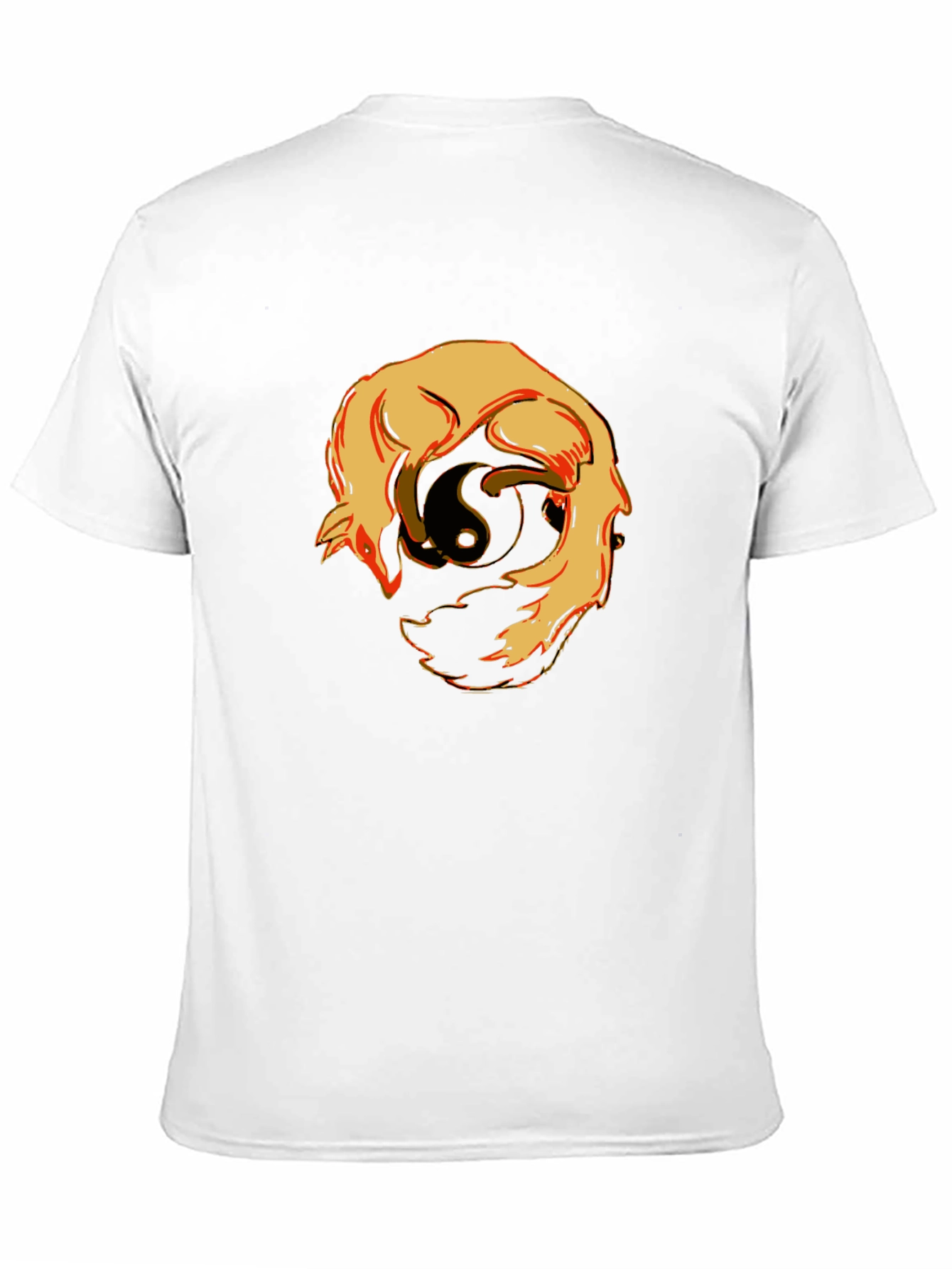Yin Yang Wolves Graphic T-Shirt - Black