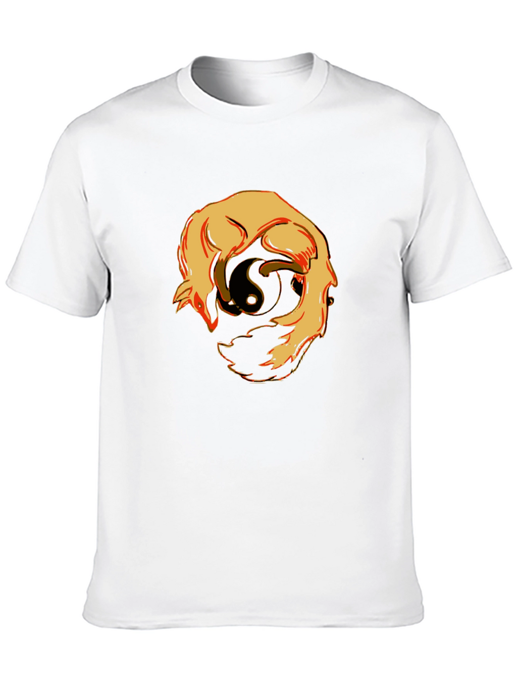 Yin Yang Wolves Graphic T-Shirt - Black