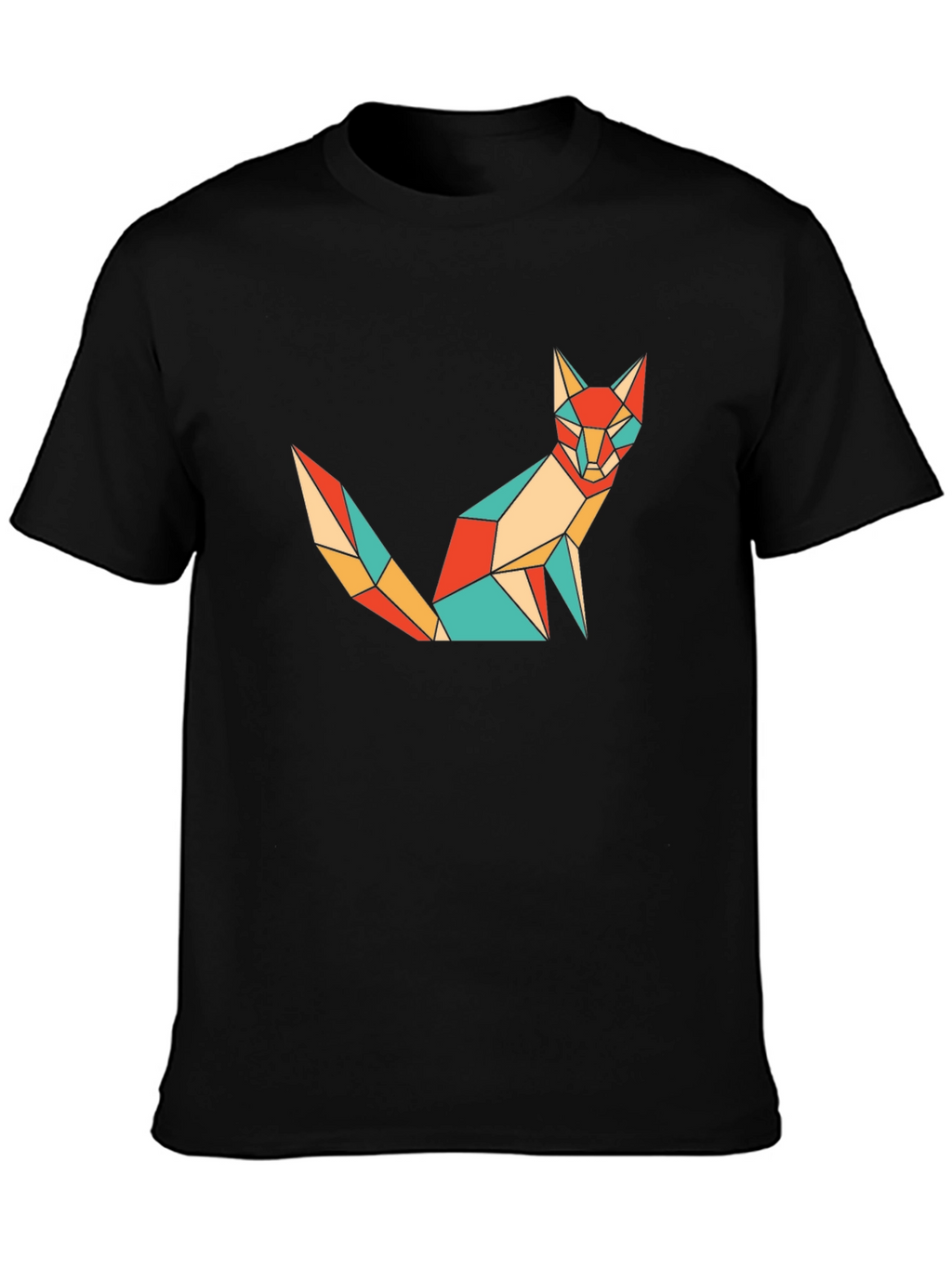 Geometric Fox T-Shirt - Modern Art Tee