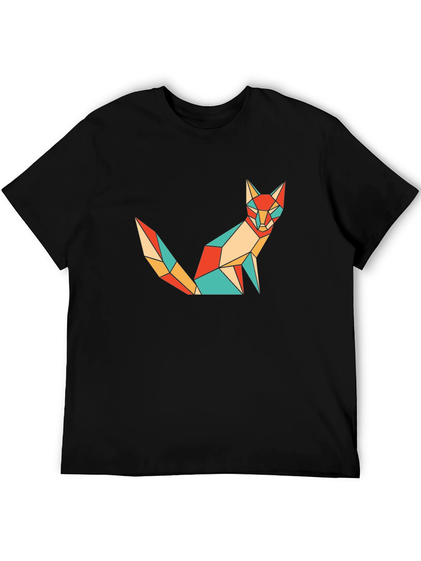 Geometric Fox T-Shirt - Modern Art Tee