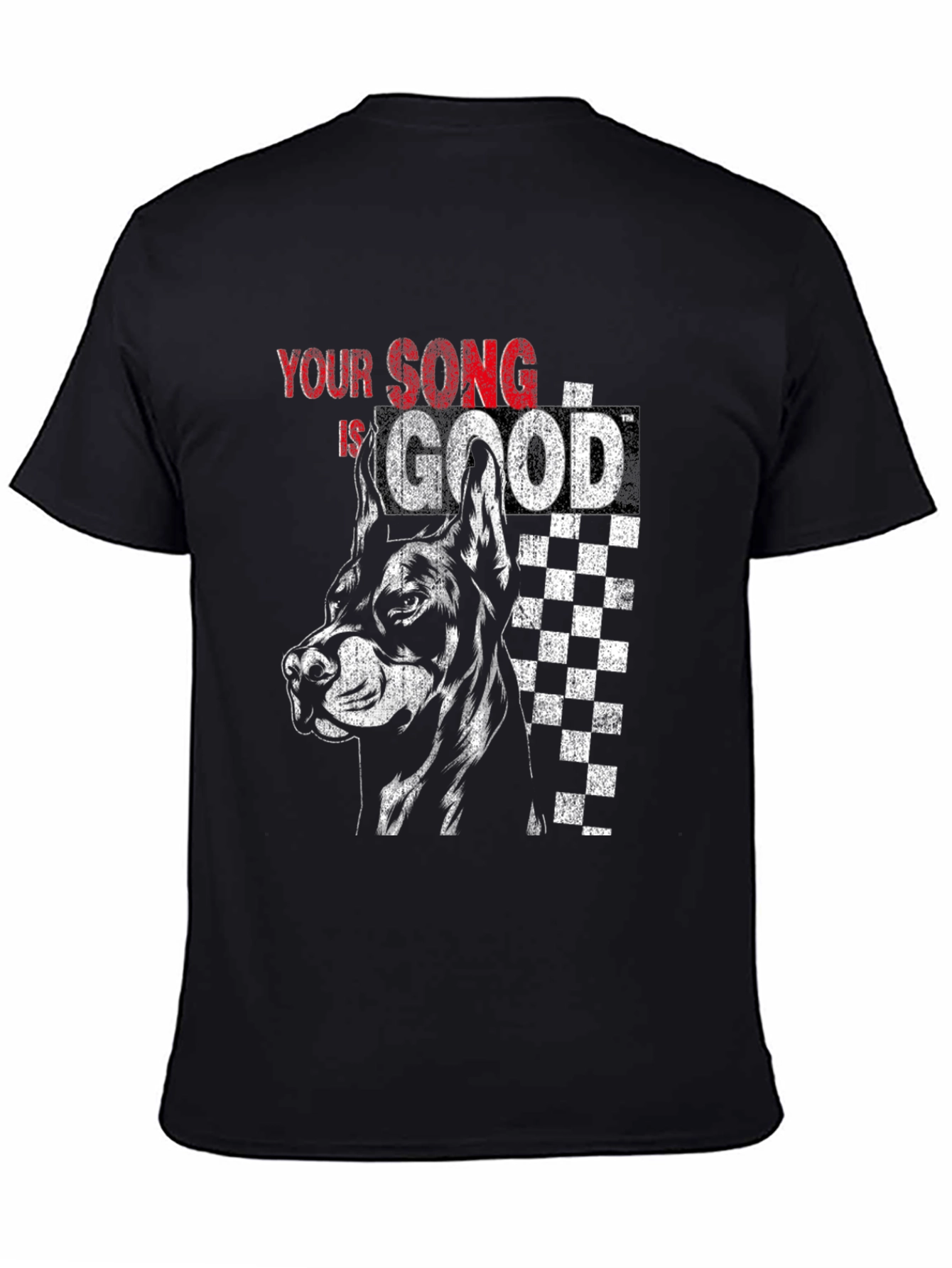 Your Song is Good Dog Graphic Tee - Black Cotton Blend