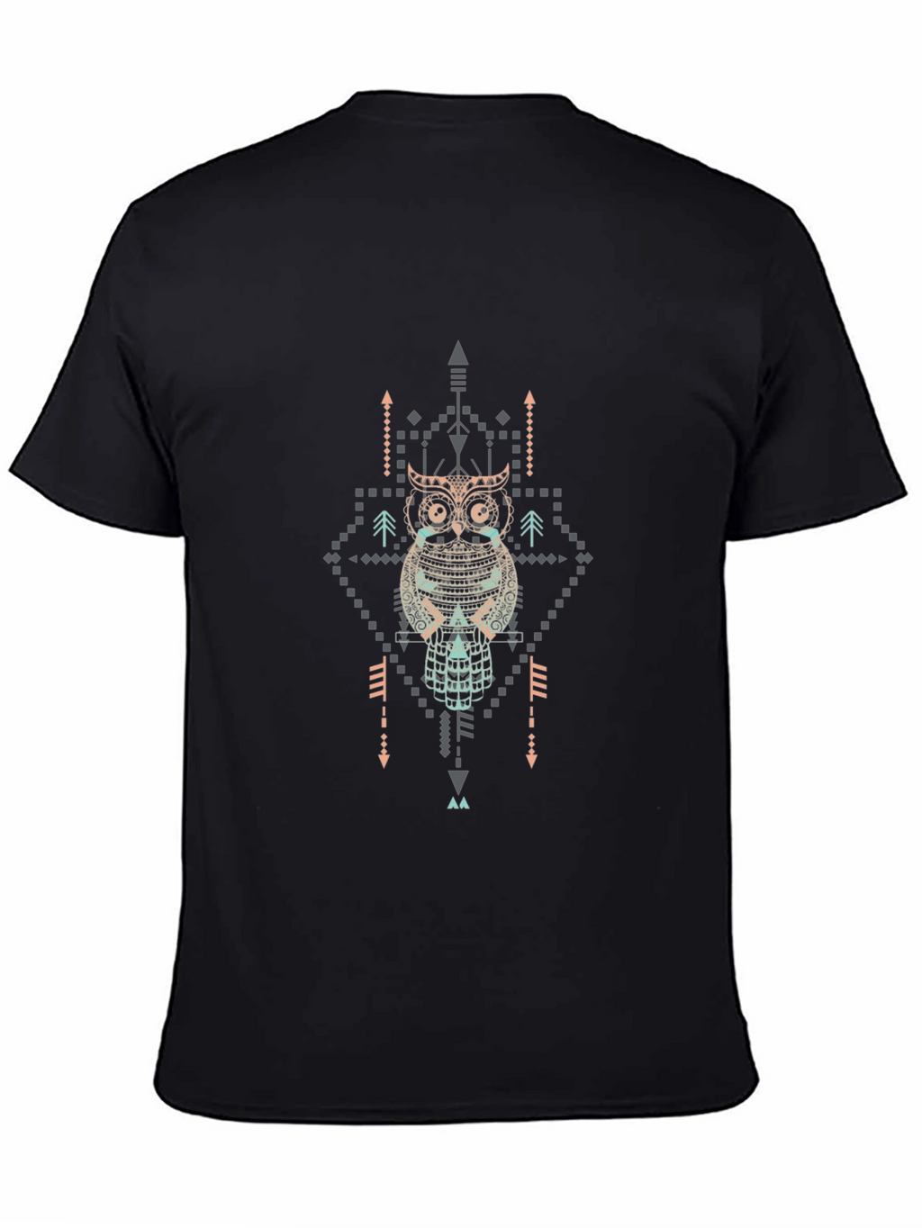 Aztec Owl Graphic Print T-Shirt