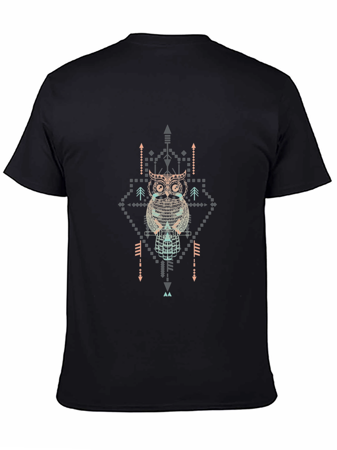Aztec Owl Graphic Print T-Shirt