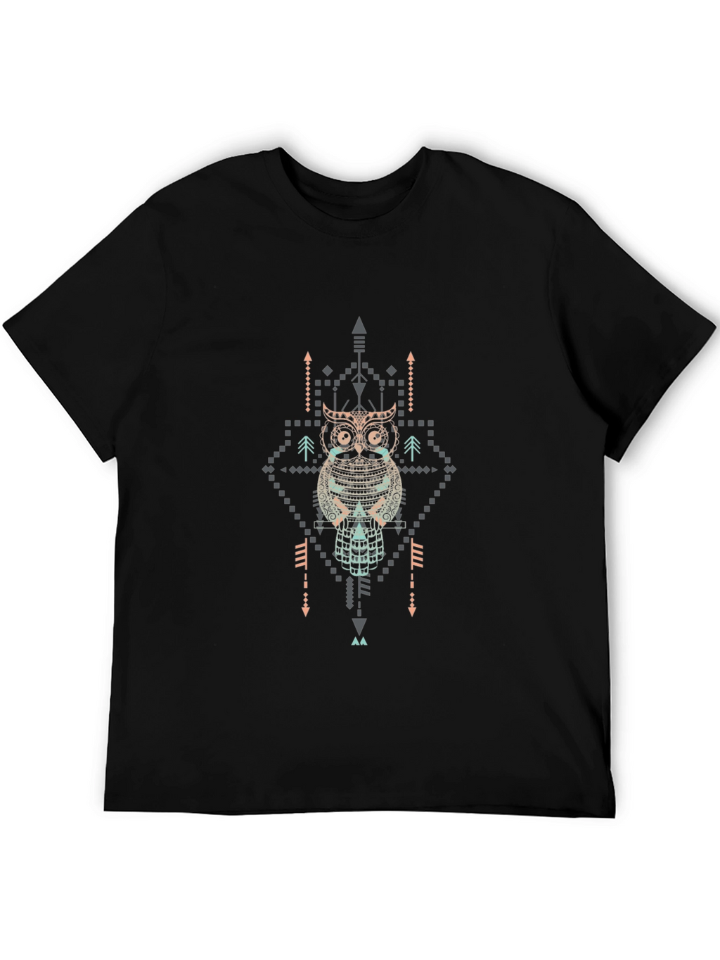 Aztec Owl Graphic Print T-Shirt