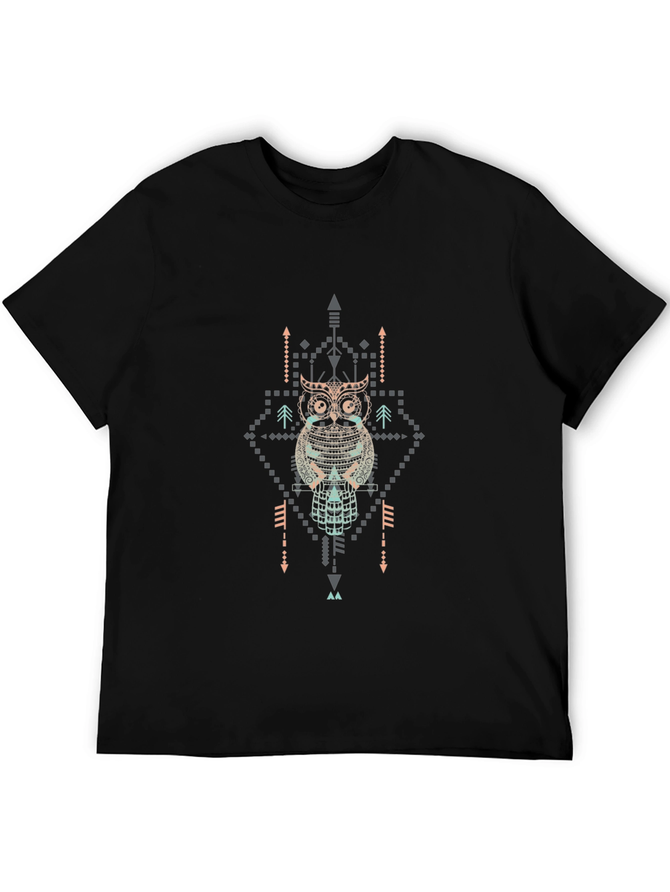 Aztec Owl Graphic Print T-Shirt