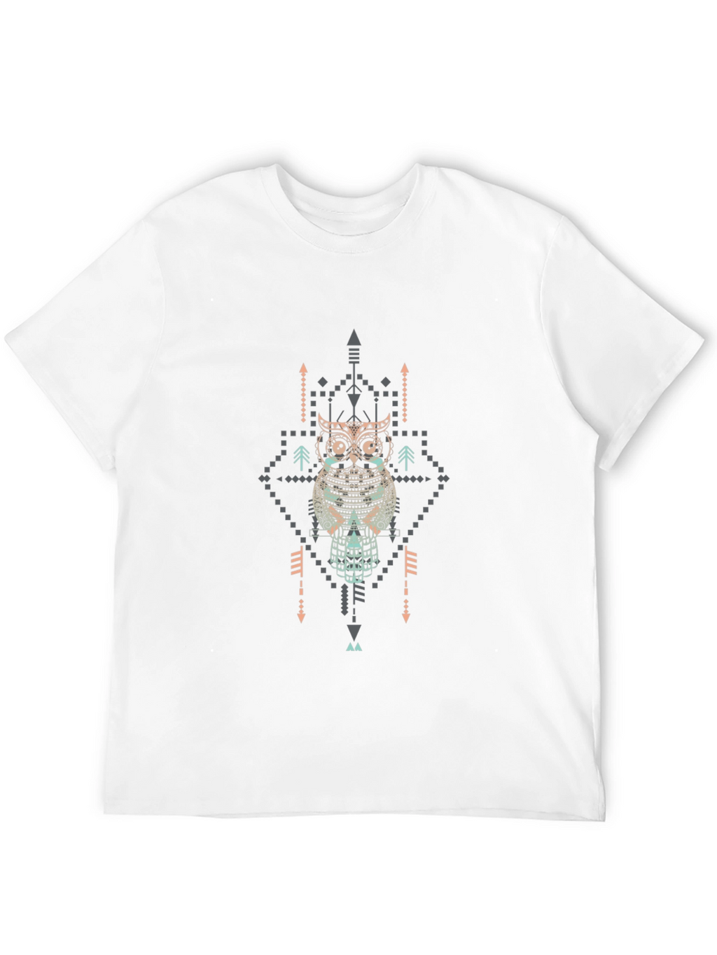 Aztec Owl Graphic Print T-Shirt