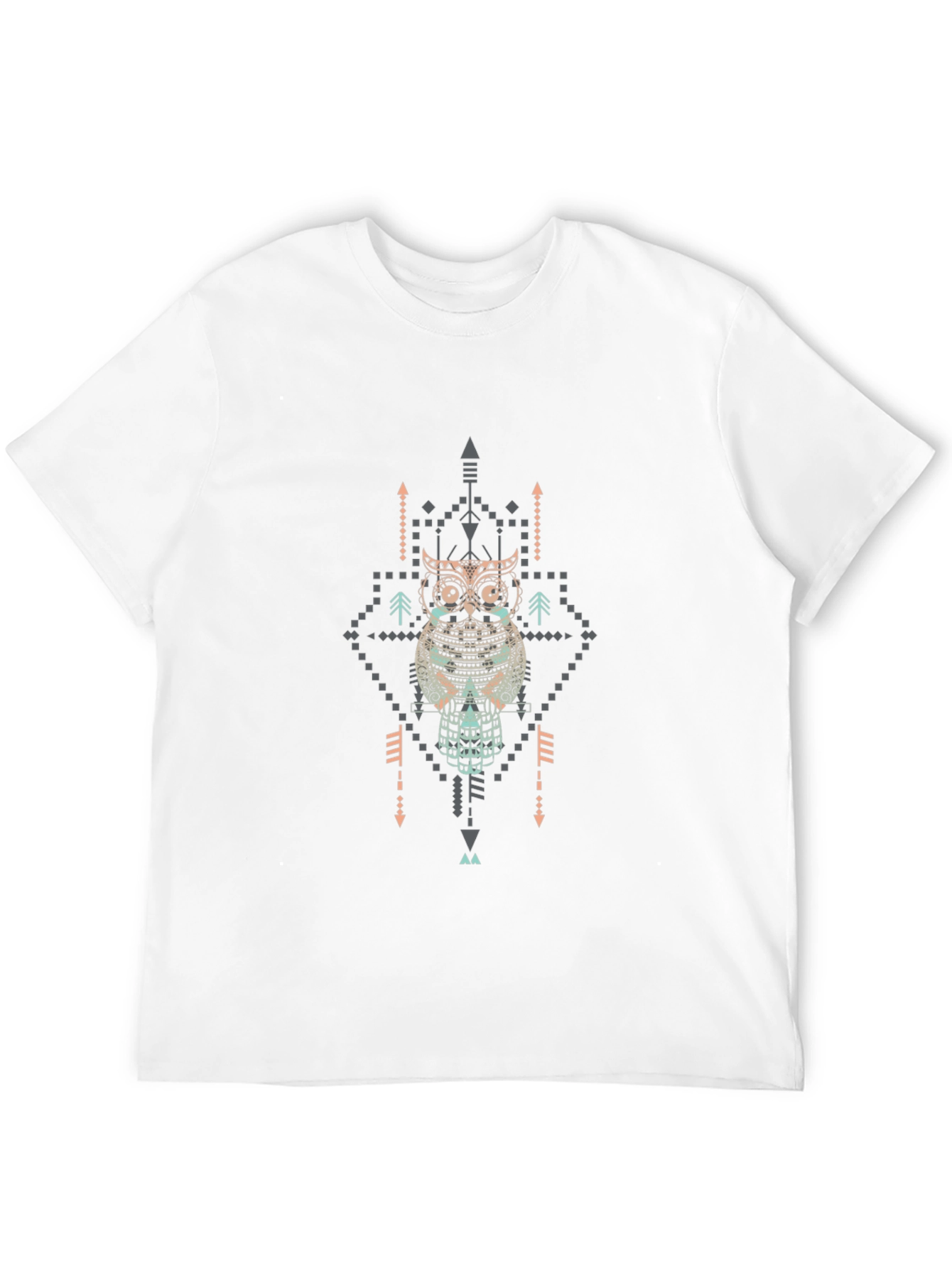 Aztec Owl Graphic Print T-Shirt