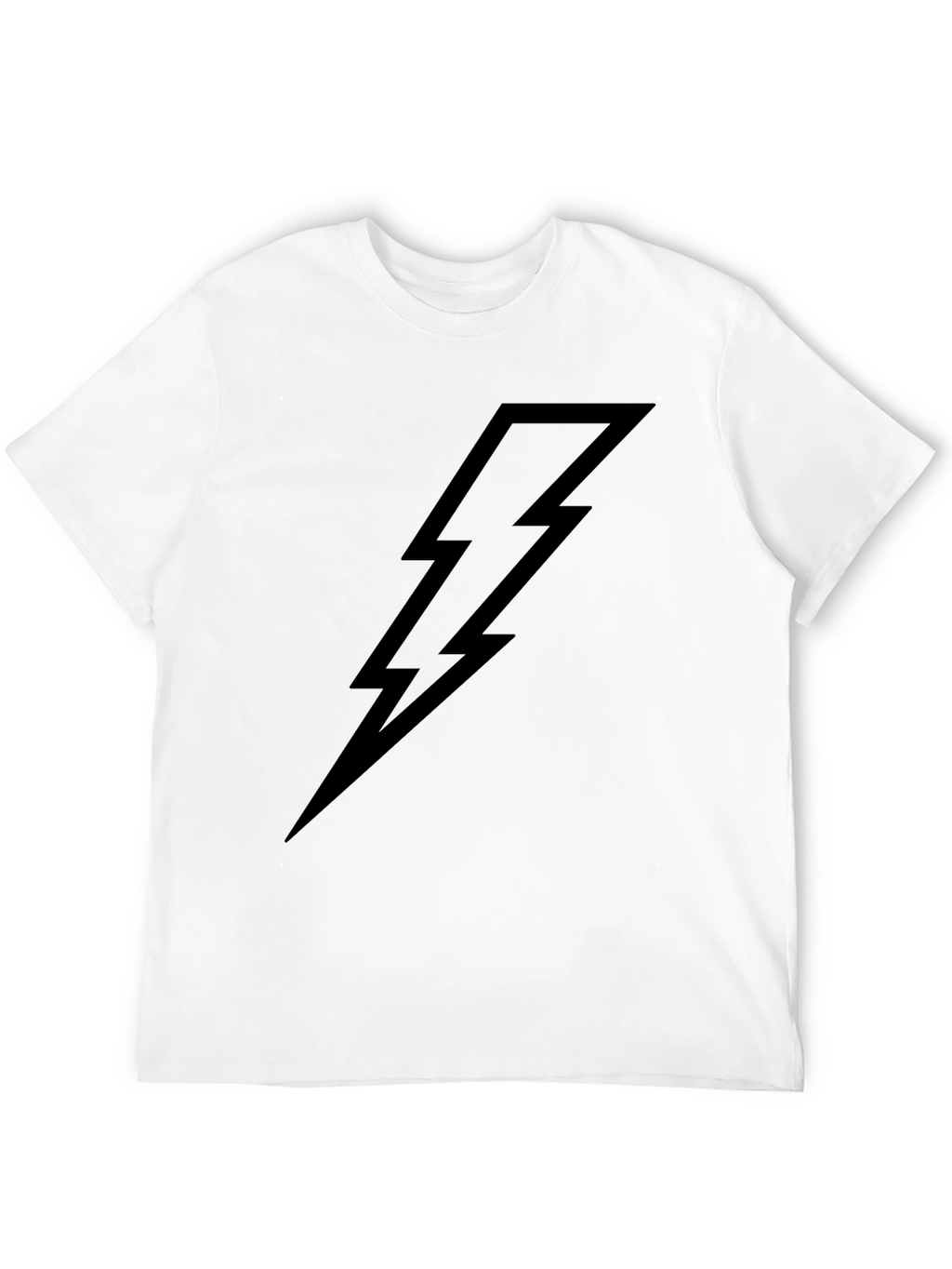 Black T-Shirt with Lightning Bolt Graphic