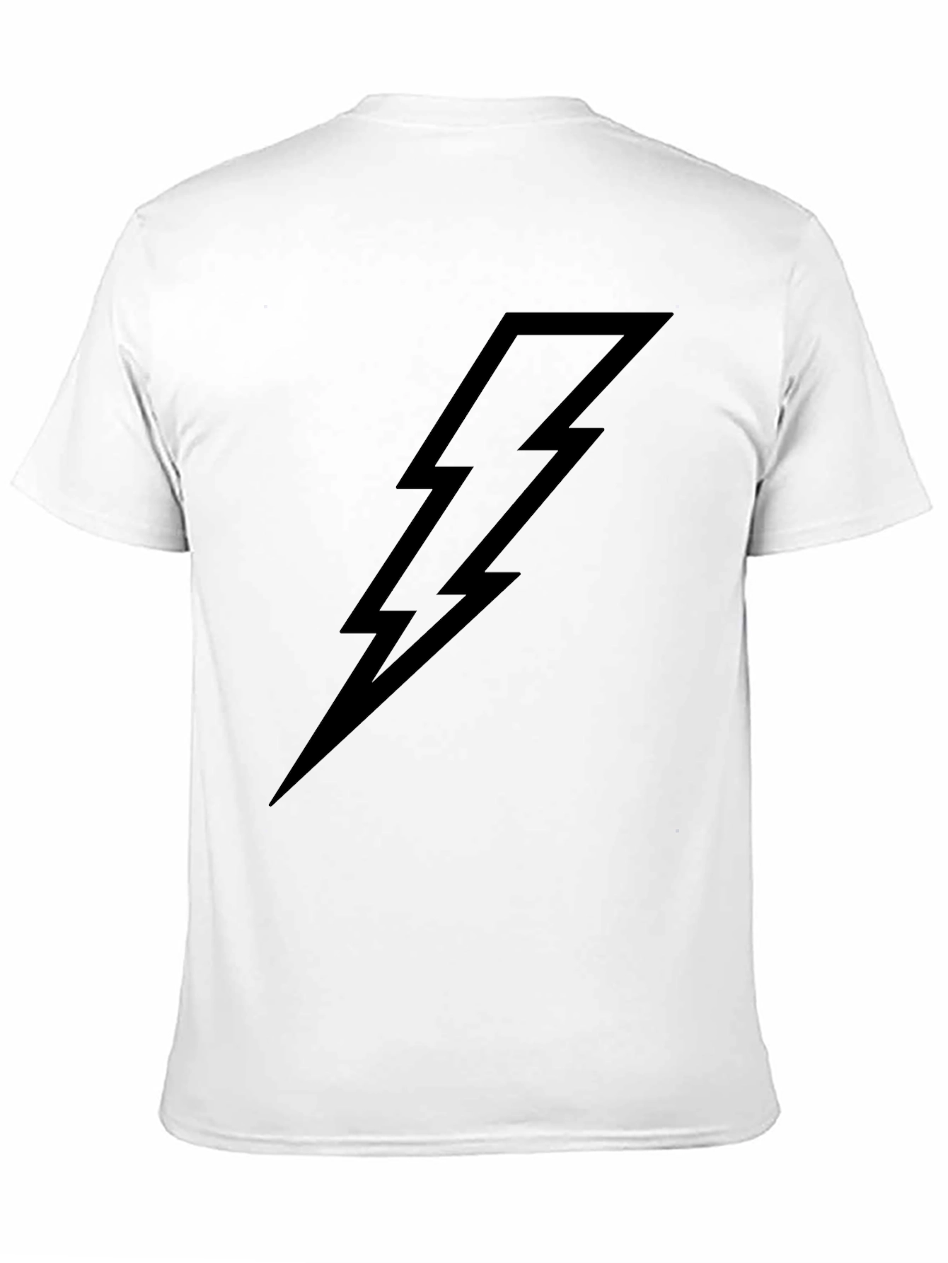 Black T-Shirt with Lightning Bolt Graphic