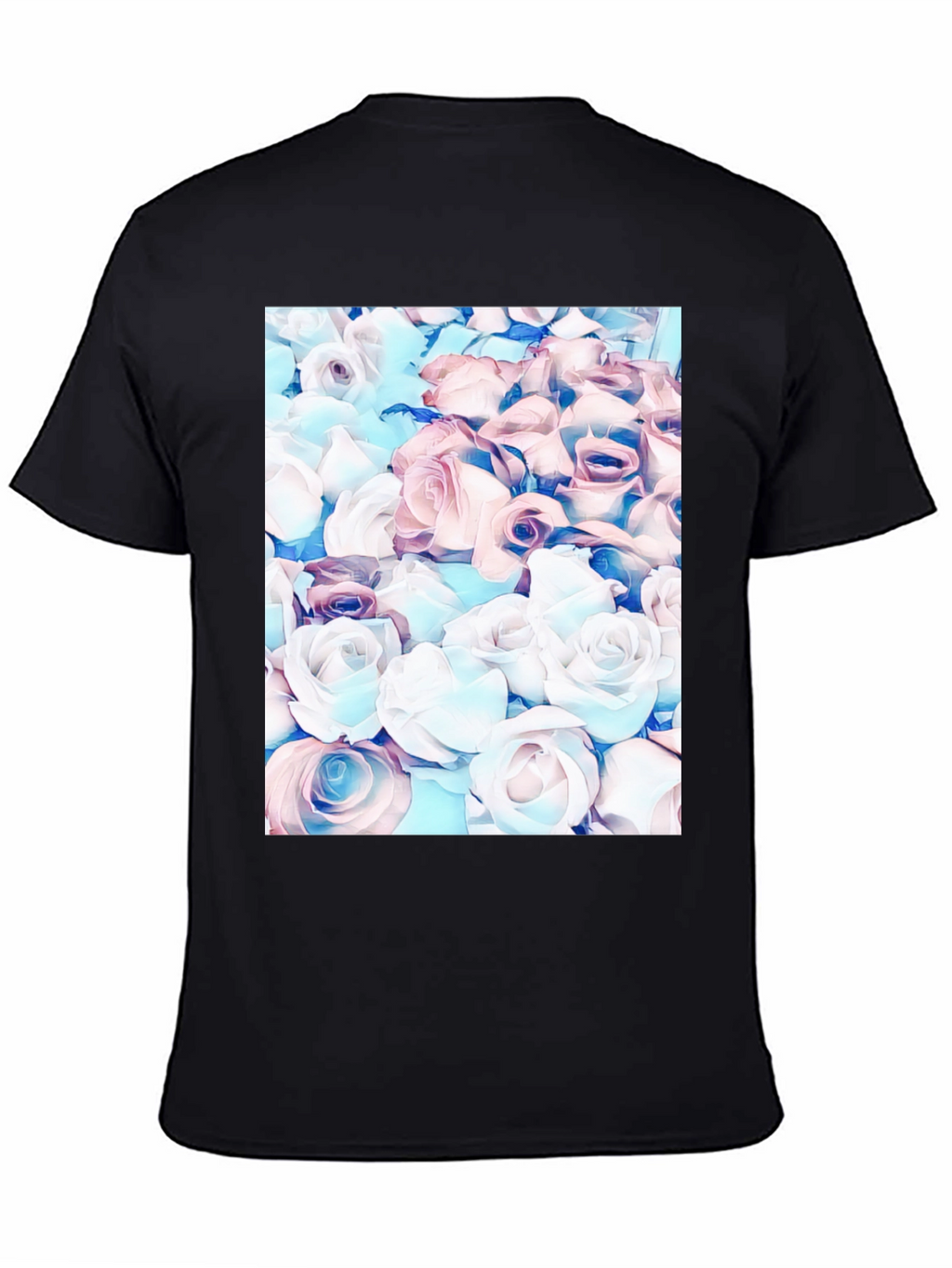 Floral Print Black T-Shirt - Stylish & Unique