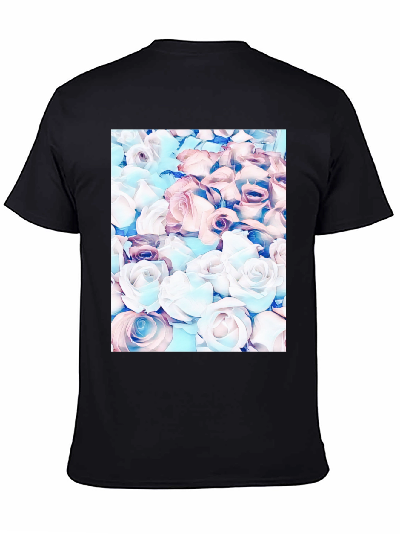 Floral Print Black T-Shirt - Stylish & Unique