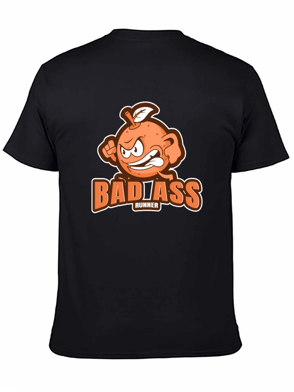 Badass Runner Orange Graphic T-Shirt