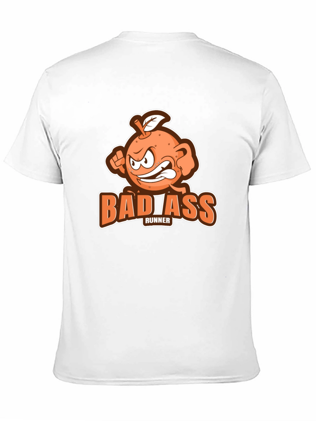 Badass Runner Orange Graphic T-Shirt