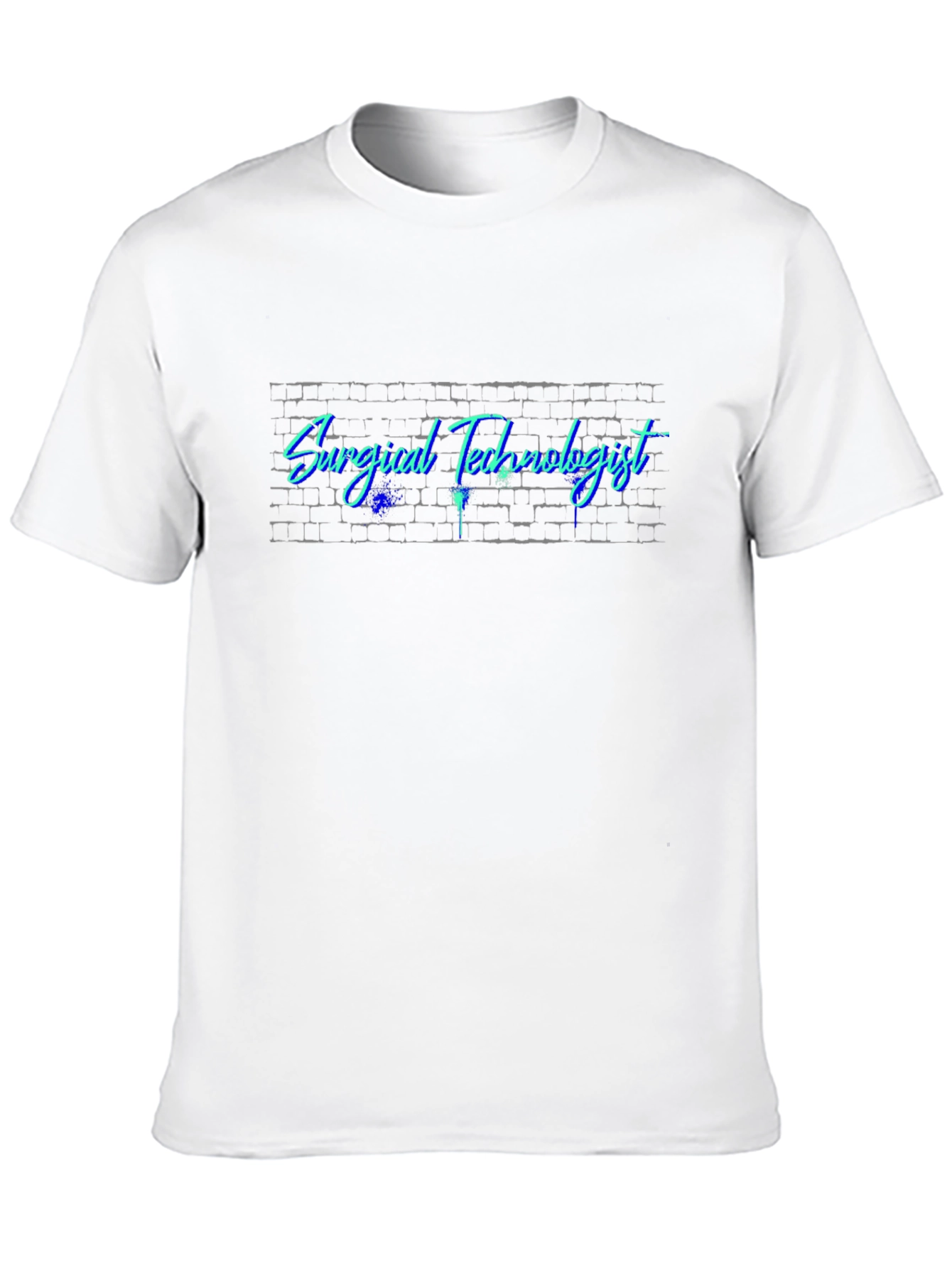 Surgical Technologist Brick Wall Graphic T-Shirt