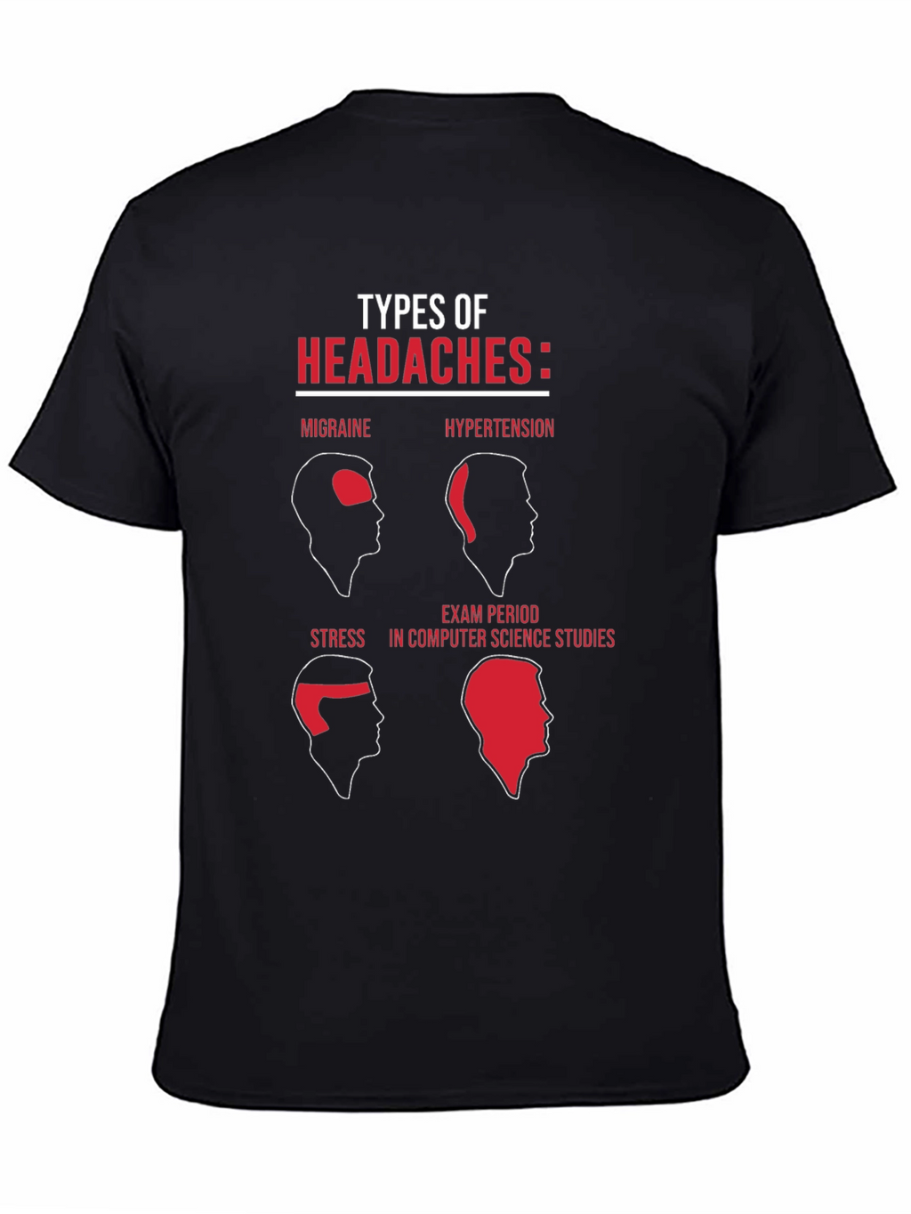 Funny Computer Science Headaches Graphic T-Shirt