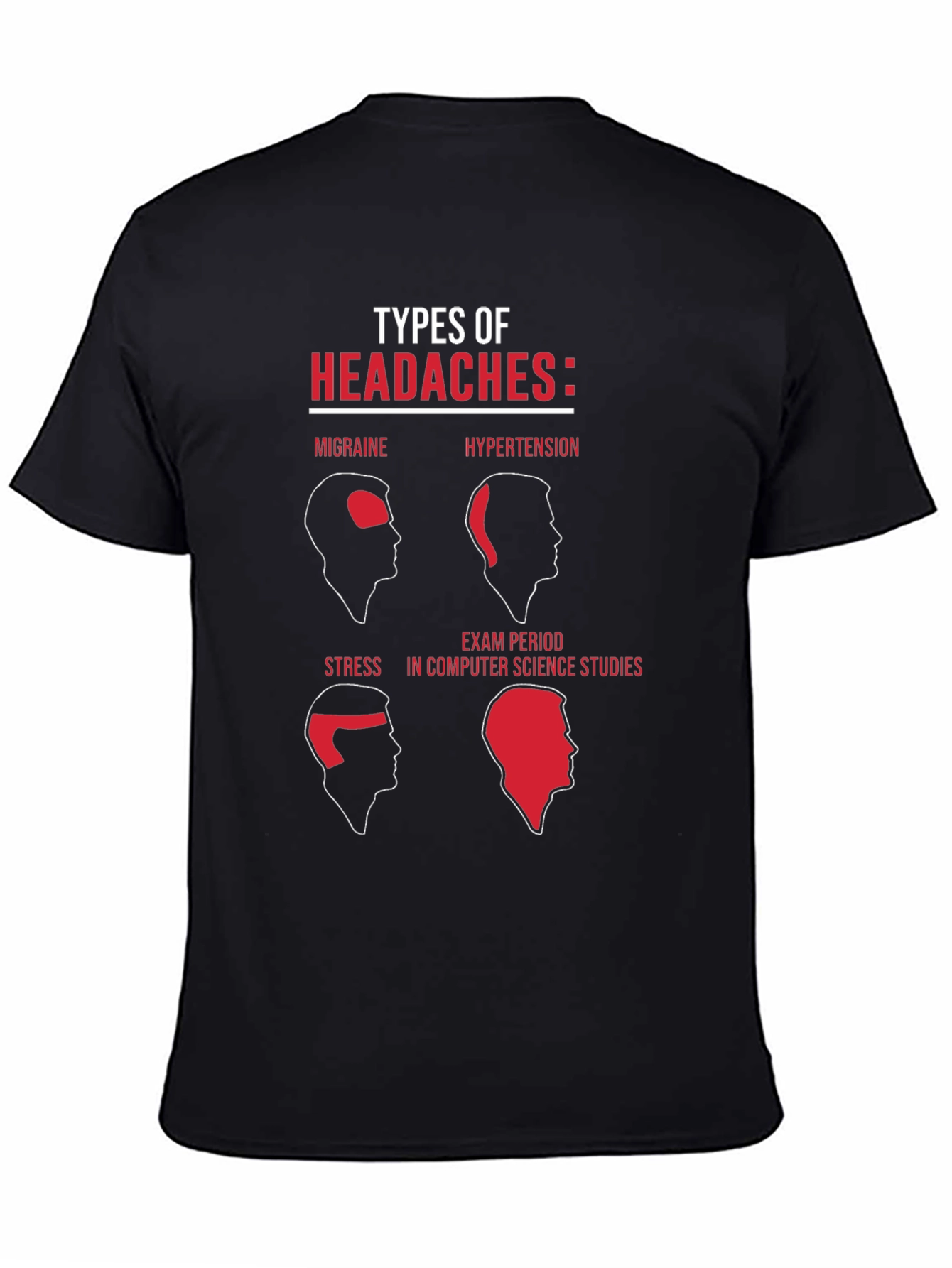 Funny Computer Science Headaches Graphic T-Shirt