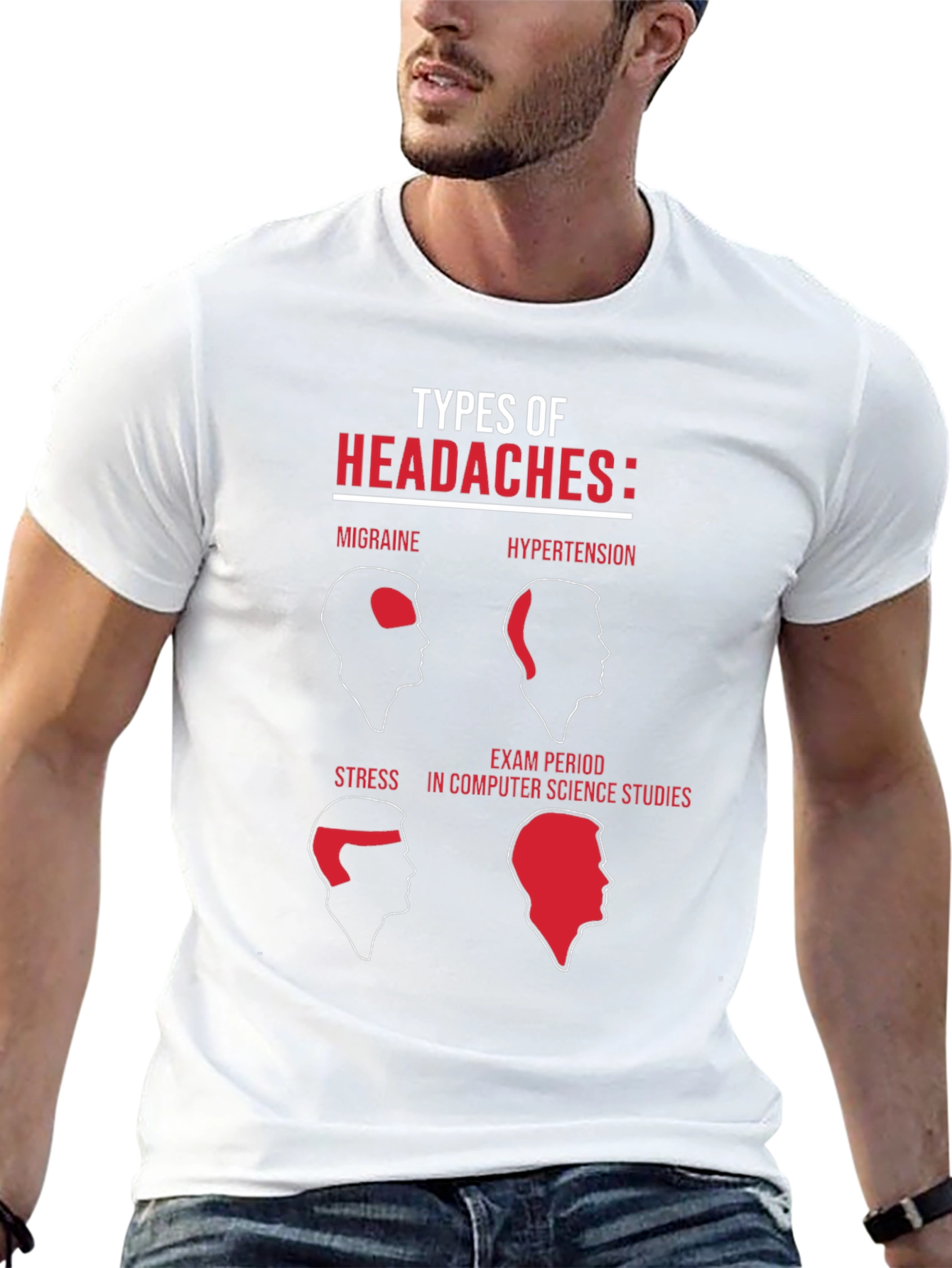 Funny Computer Science Headaches Graphic T-Shirt