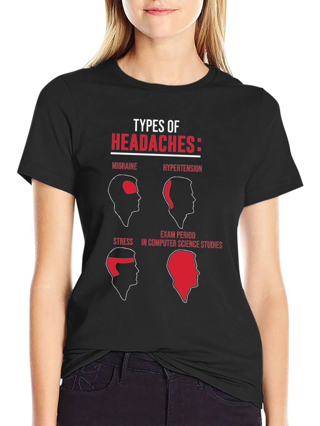 Funny Computer Science Headaches Graphic T-Shirt