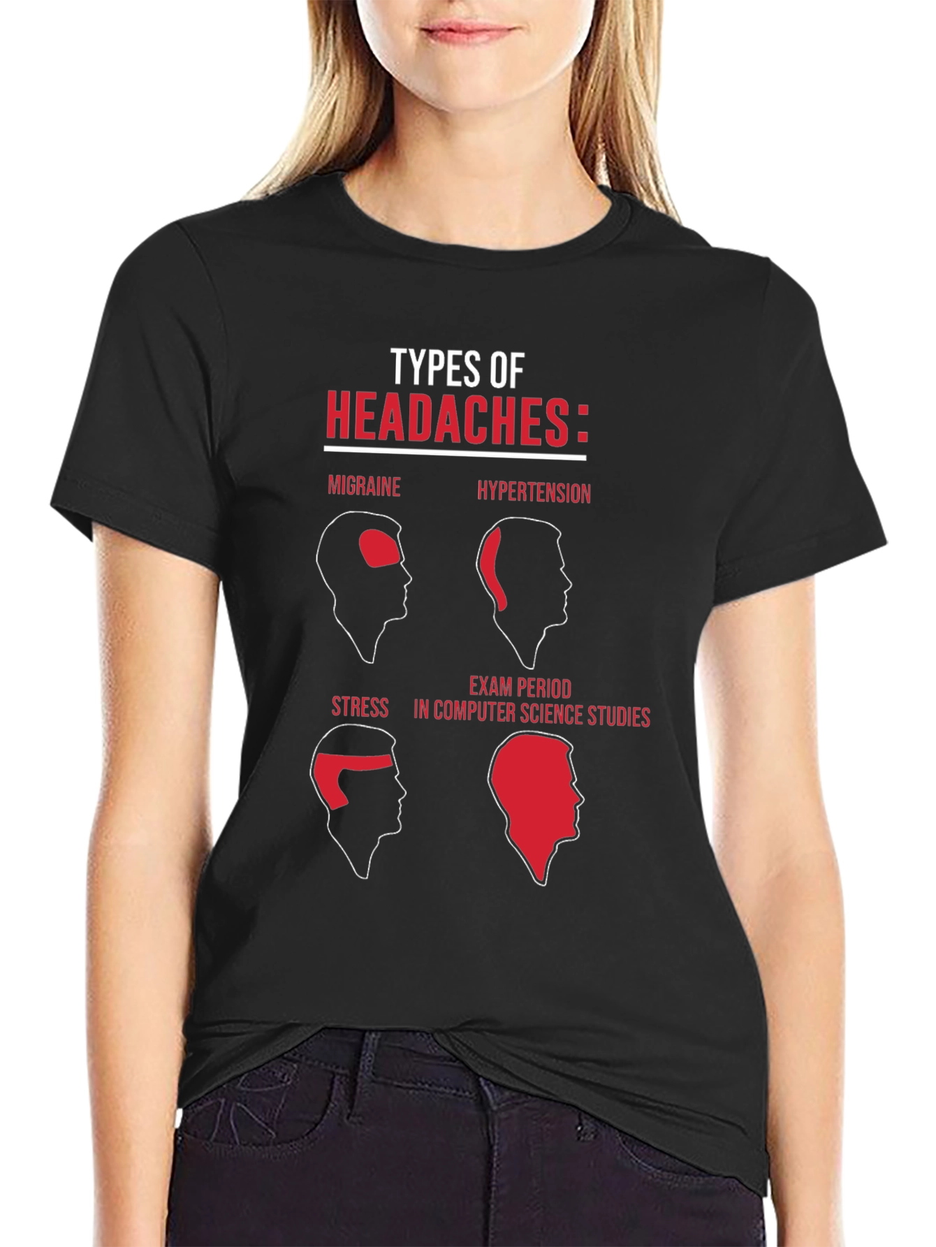 Funny Computer Science Headaches Graphic T-Shirt