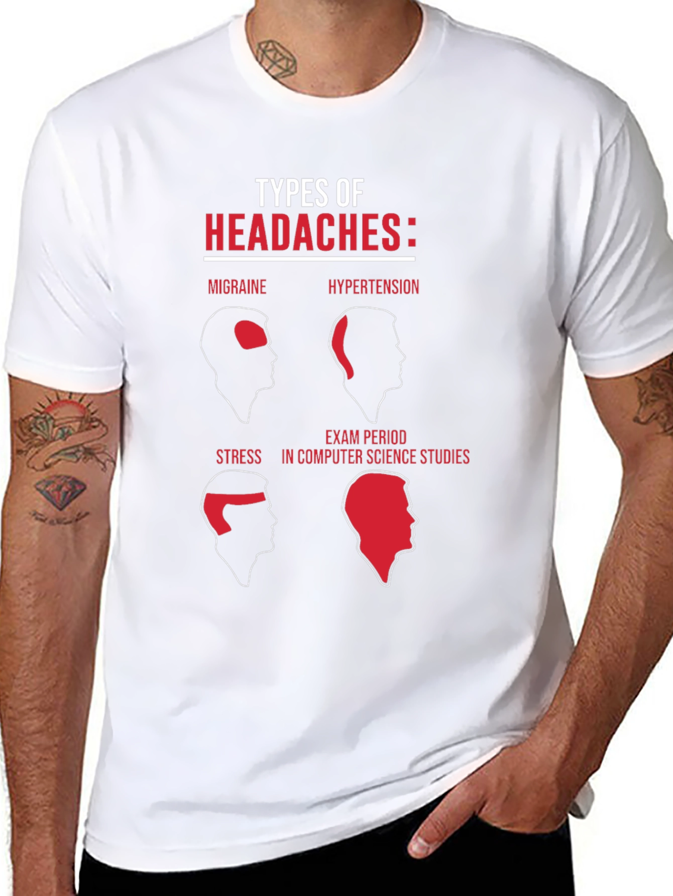 Funny Computer Science Headaches Graphic T-Shirt