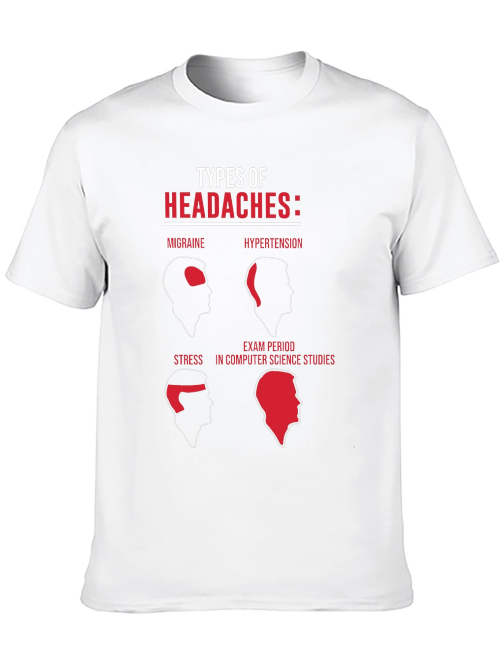 Funny Computer Science Headaches Graphic T-Shirt