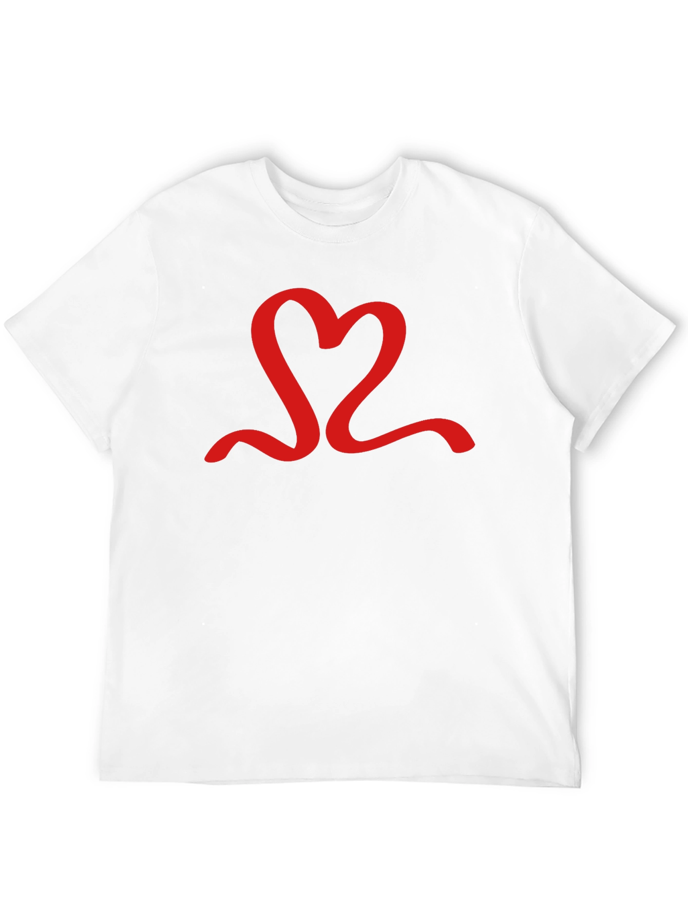 Red Heart Graphic Black T-Shirt
