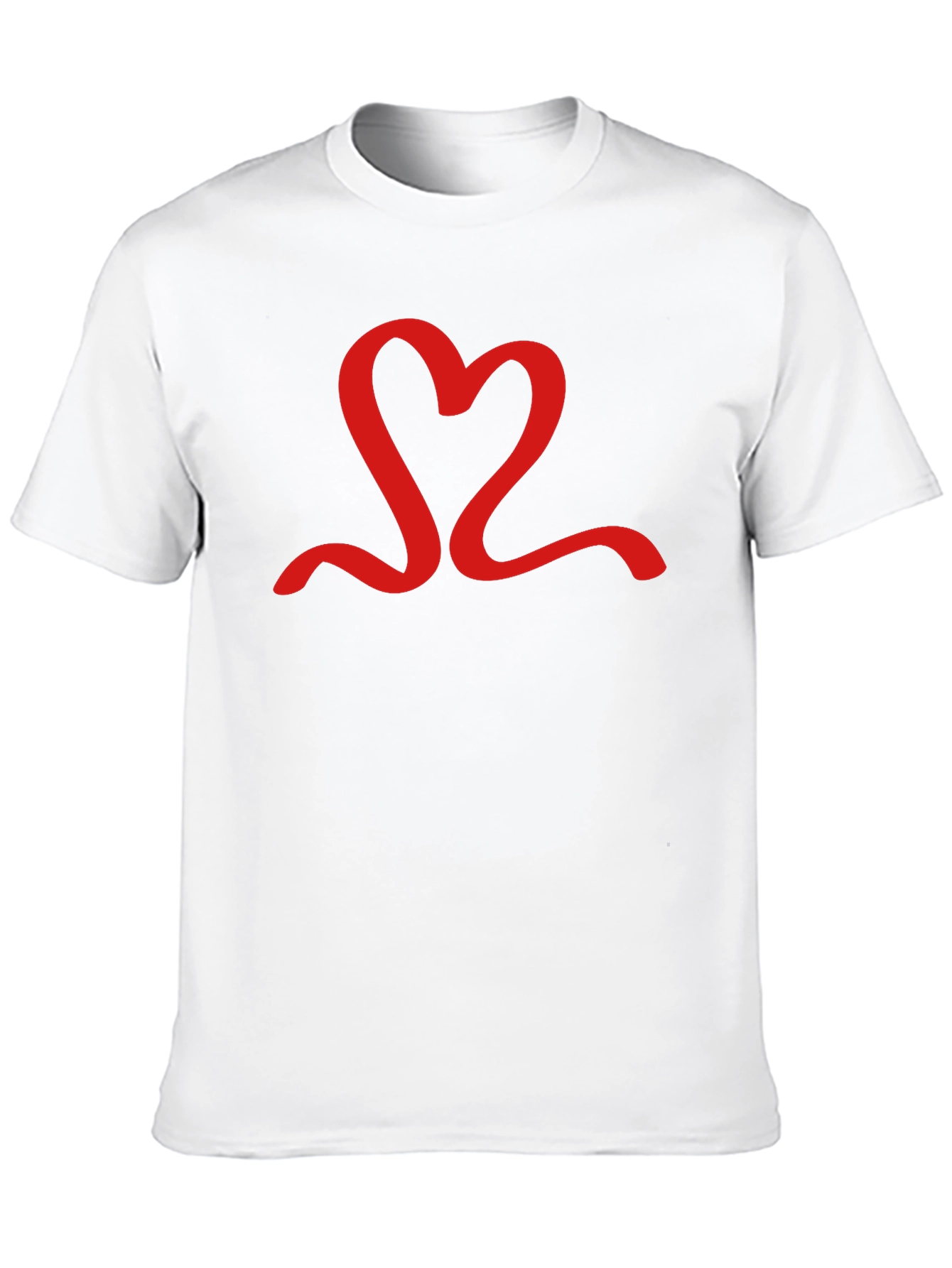 Red Heart Graphic Black T-Shirt