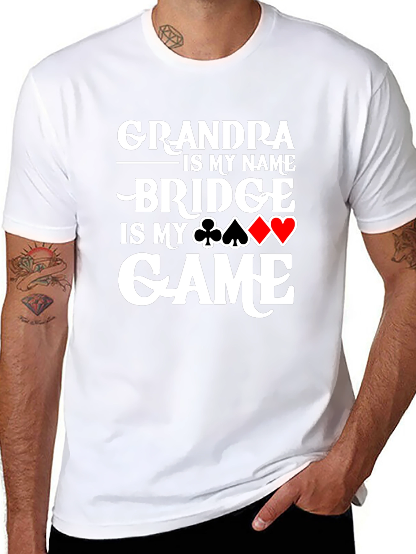 Grandpa Bridge is My Game T-Shirt Card Player Gift