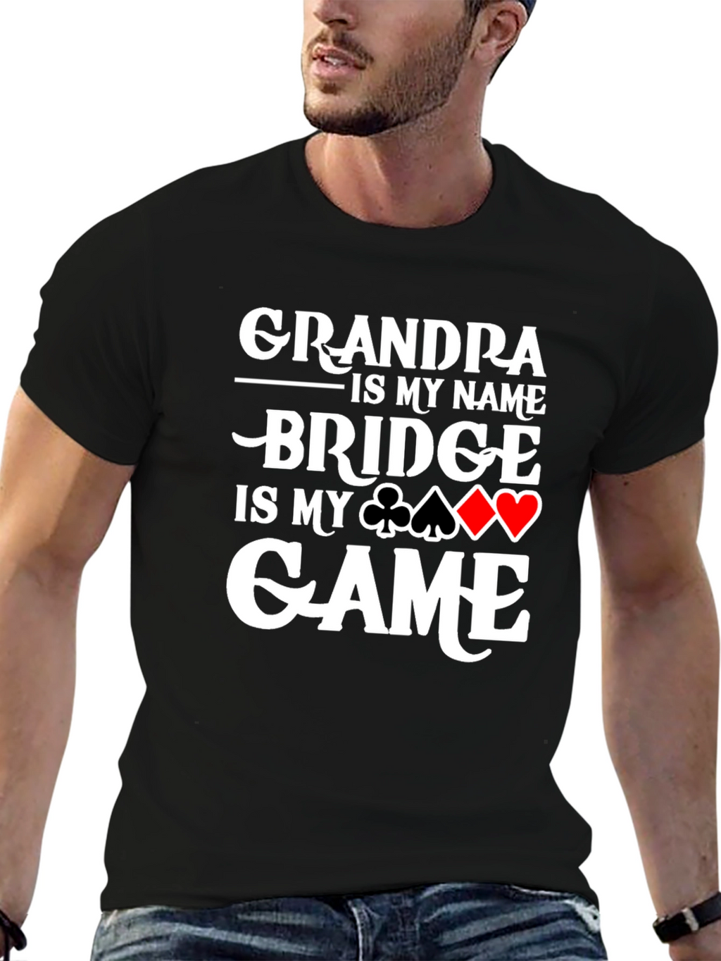 Grandpa Bridge is My Game T-Shirt Card Player Gift