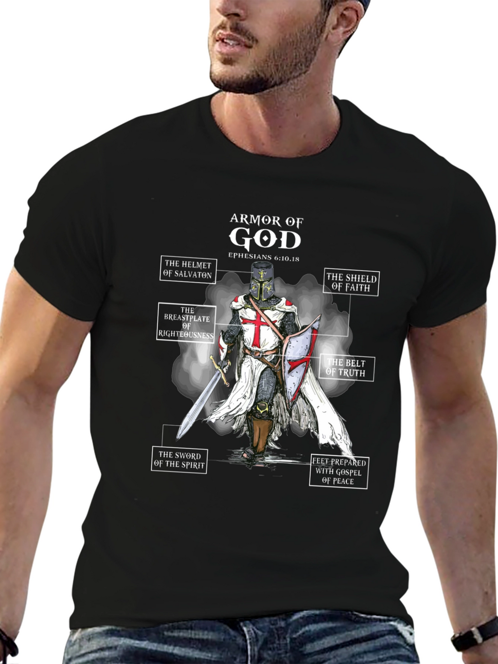 Armor of God T-Shirt - Christian Knight Tee